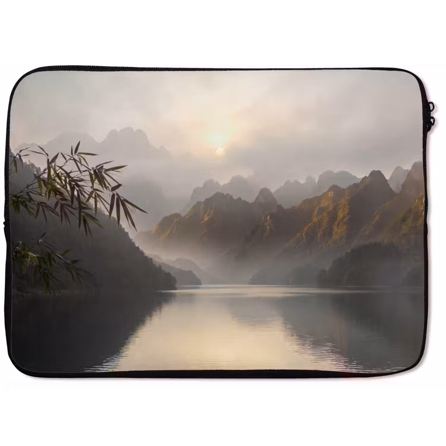 Bergen - Water - Mist - Natuur - Landschap laptophoes neopreen klein -zkaufland3dotto