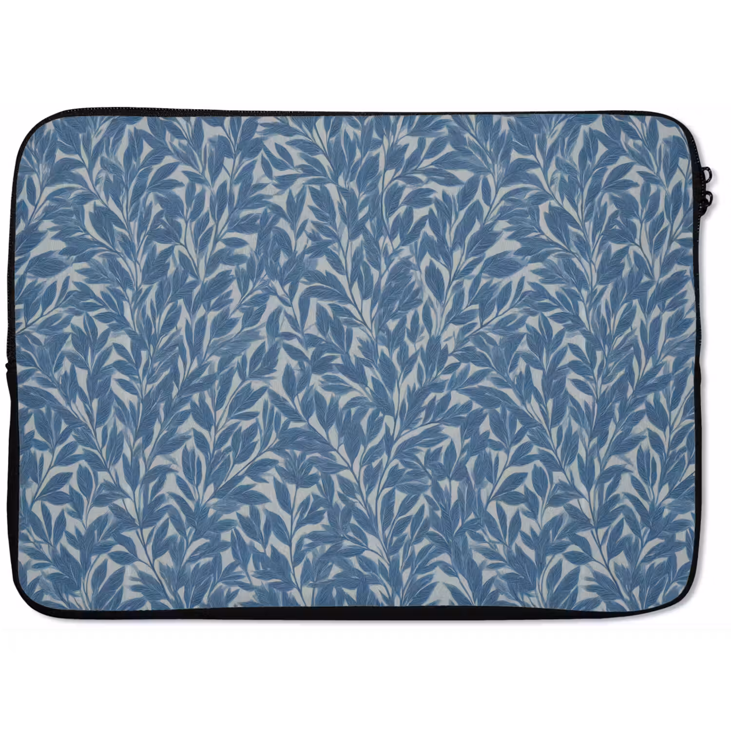 Bladeren - Klassiek - Patroon - Donkerblauw - Vintage laptophoes neopreen klein 279 -zkaufland3dotto