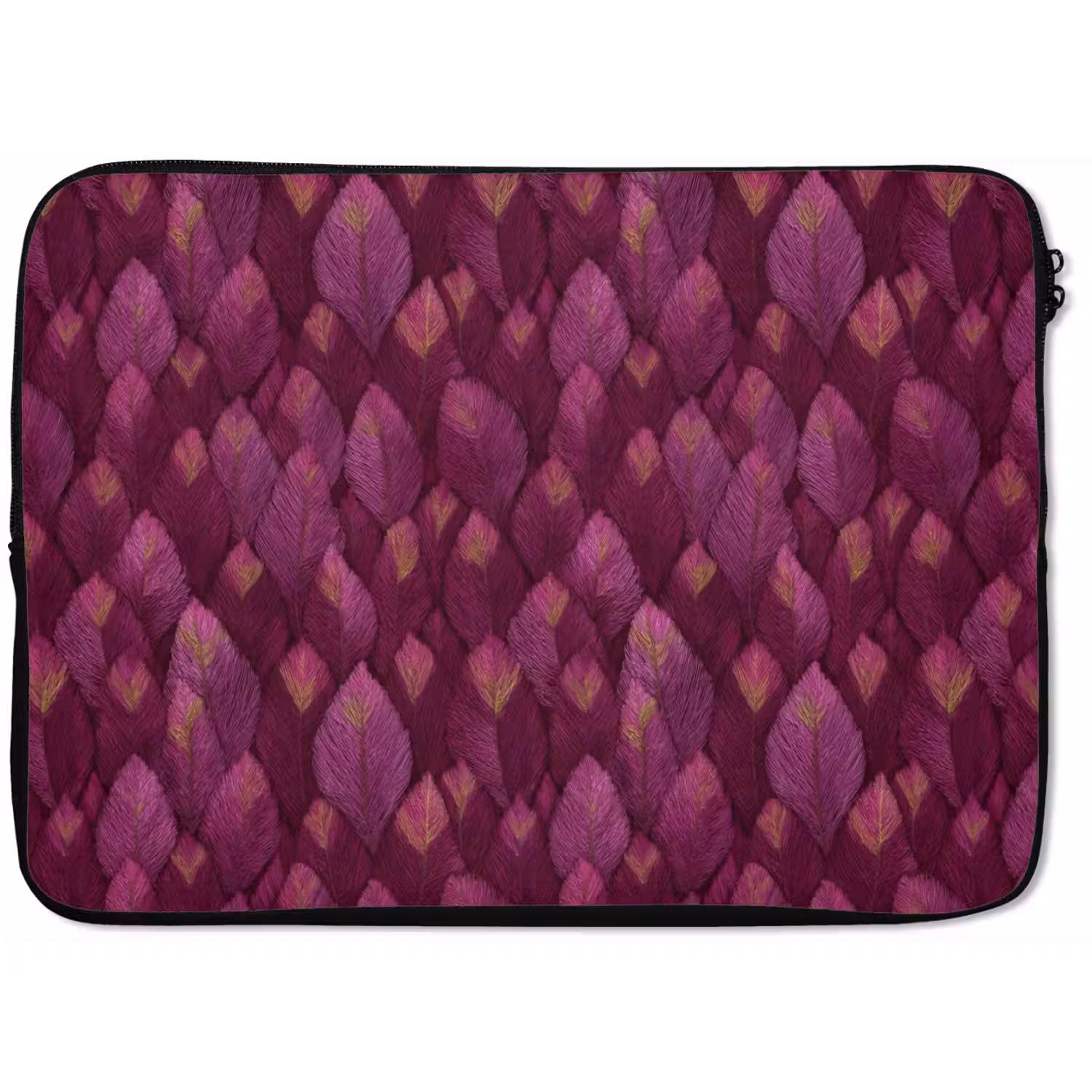 Bladeren - Patroon - Burgundy laptophoes neopreen klein 279 -zkaufland3dotto