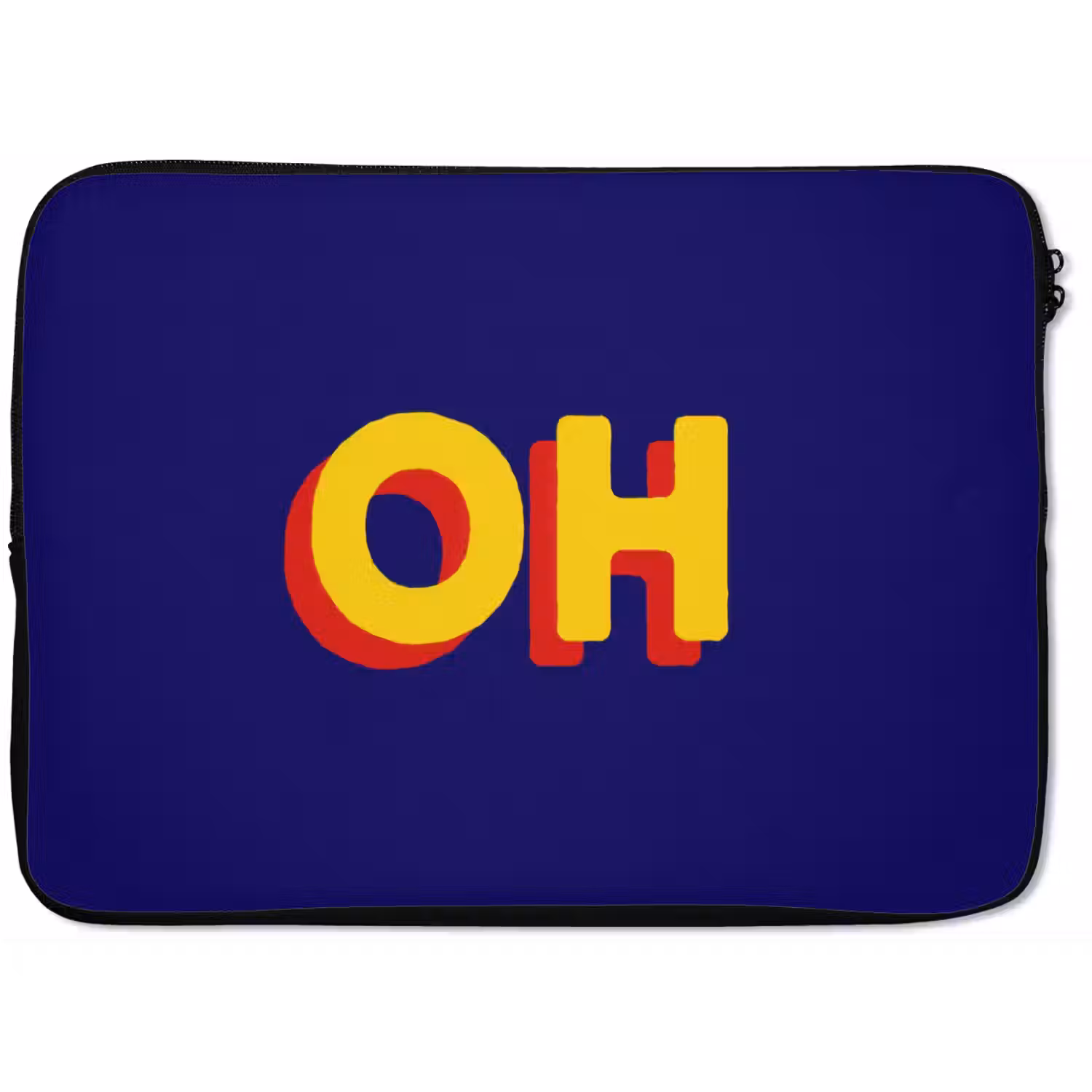 Blauw - Geel - OH - Schaduw laptophoes neopreen klein -zkaufland3dotto