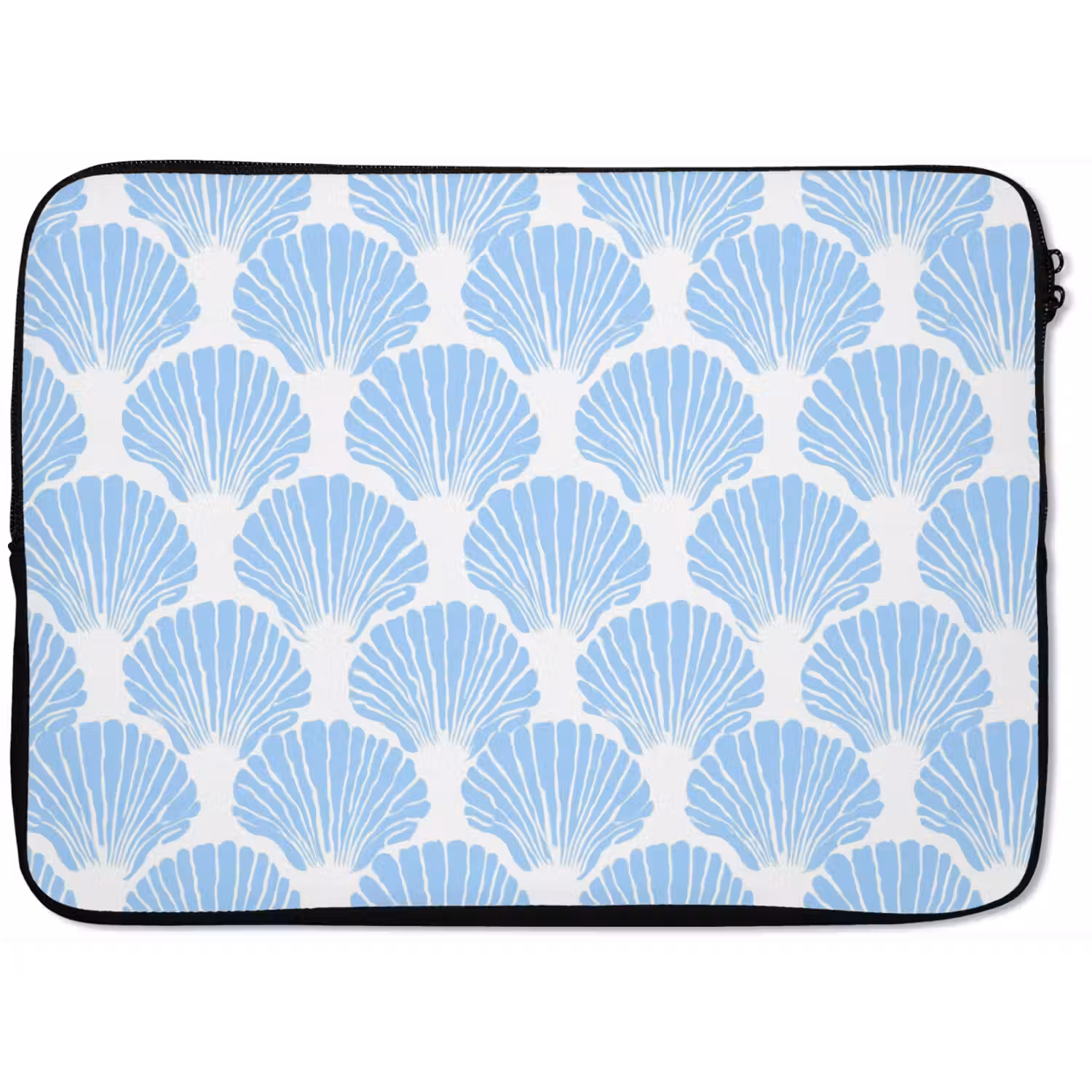 Blauw - Wit - Schelpen - Grafisch - Structuur laptophoes neopreen klein 279 -zkaufland3dotto
