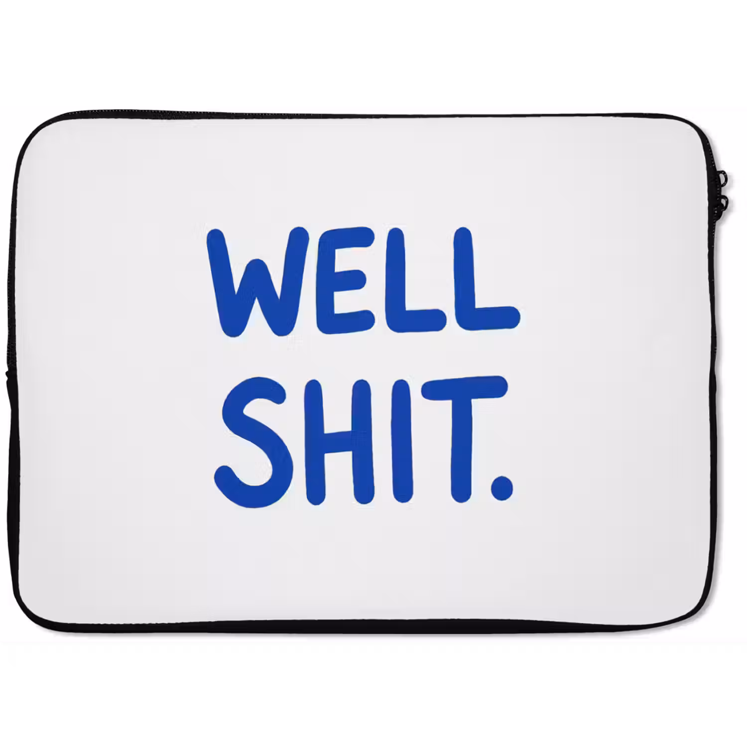 Blauw - Quote - Wit laptophoes neopreen klein -zkaufland3dotto