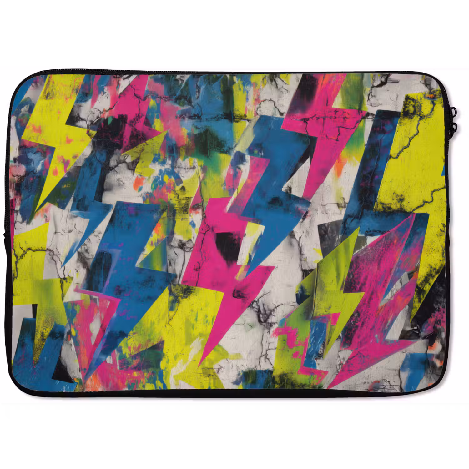Bliksemschichten - Patroon - Marmer - Kleuren laptophoes neopreen klein -zkaufland3dotto