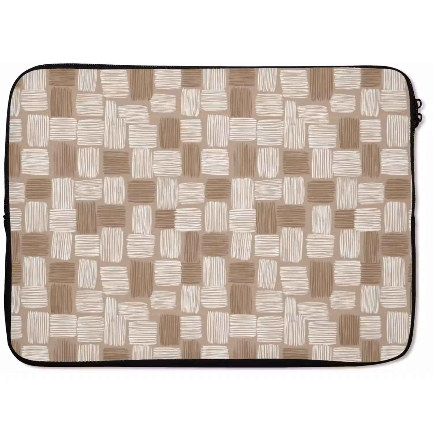 Blok - Patroon - Bruin laptophoes neopreen klein 279 -zkaufland3dotto