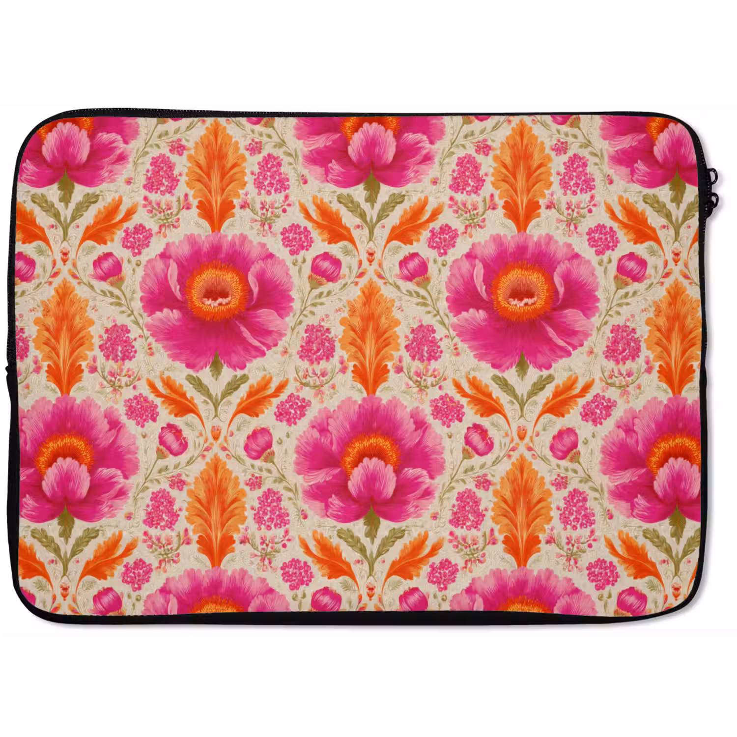 Bloemen - Barok - Roze - Oranje laptophoes neopreen klein 279 -zkaufland3dotto
