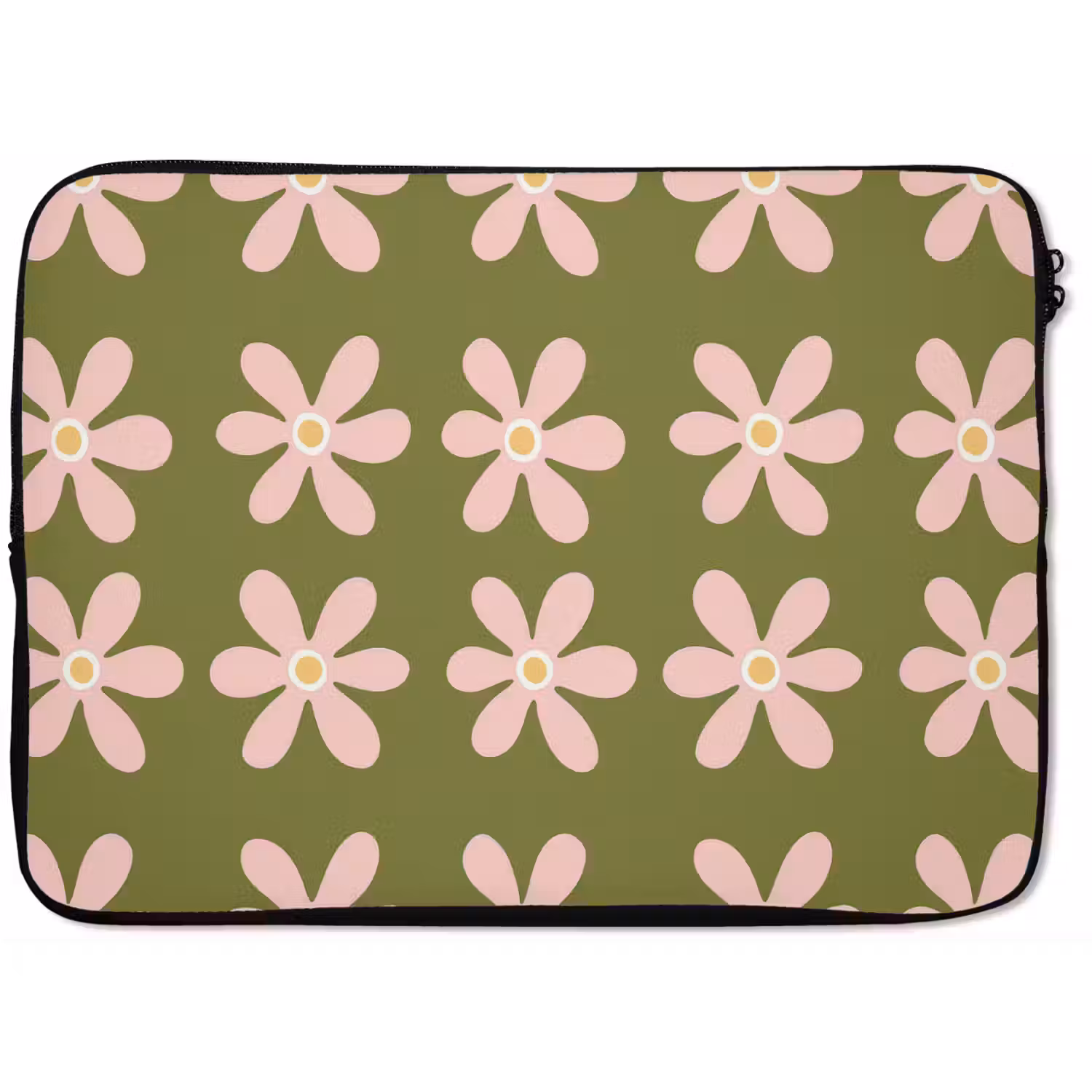 Bloem - Modern - Groen laptophoes neopreen klein 279 -zkaufland3dotto