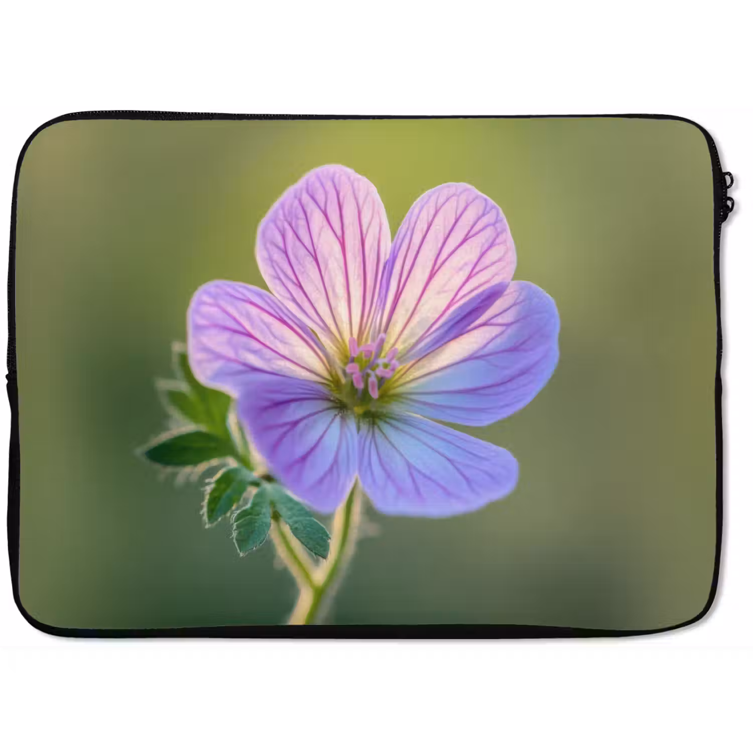 Bloem - Close up - Paars laptophoes neopreen klein -zkaufland3dotto