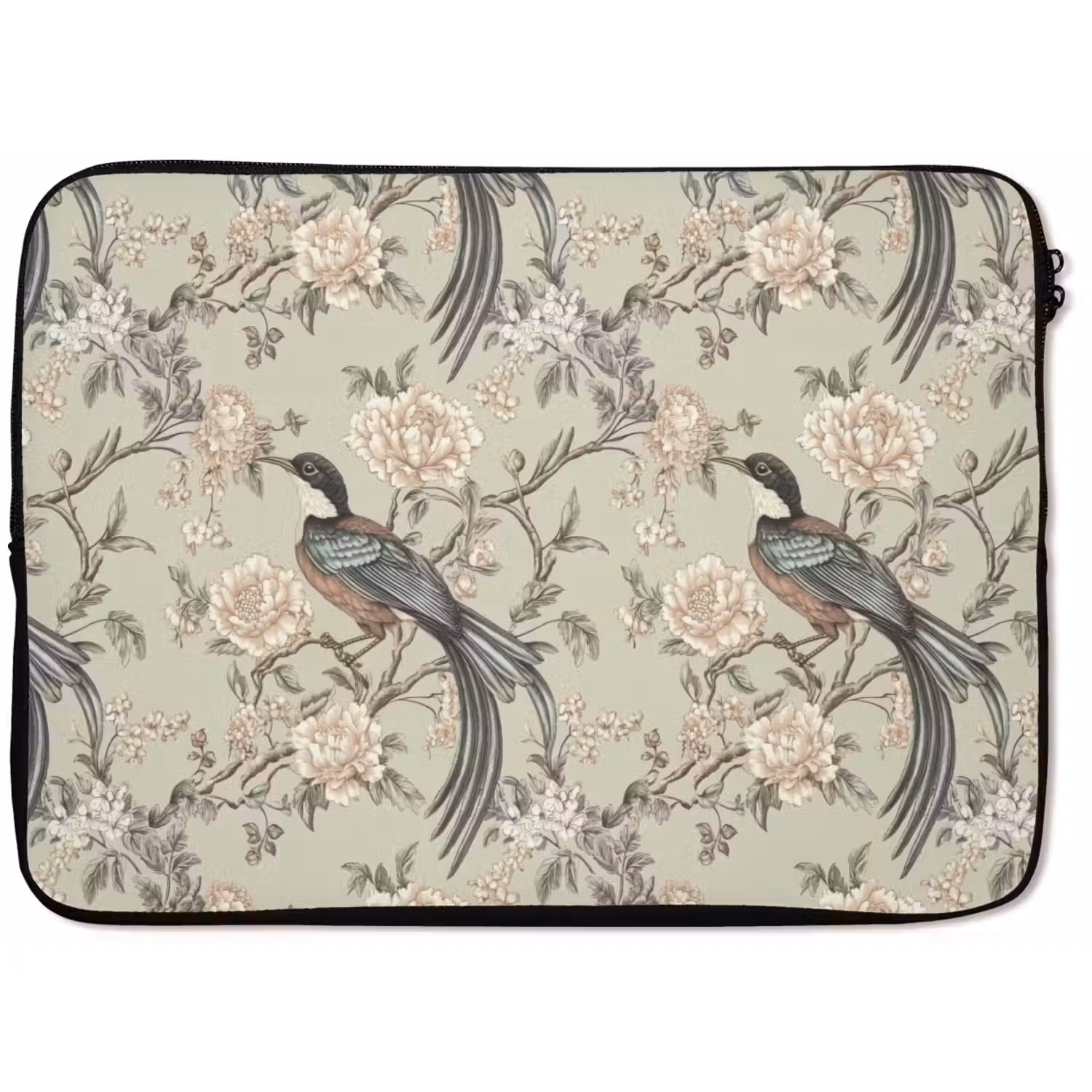 Bloem - Vogel - Kleurrijk laptophoes neopreen klein 279 -zkaufland3dotto