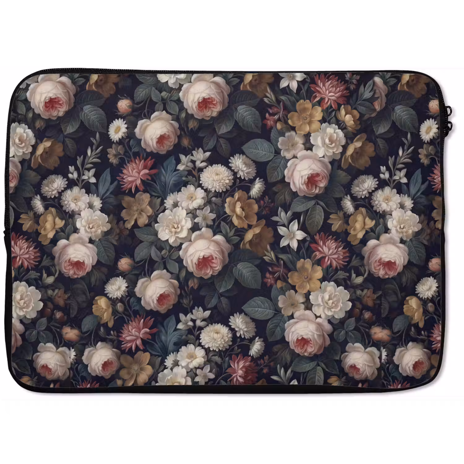 Bloemen - Boeket - Botanisch - Vintage - Donkere achtergrond laptophoes neopreen klein -zkaufland3dotto