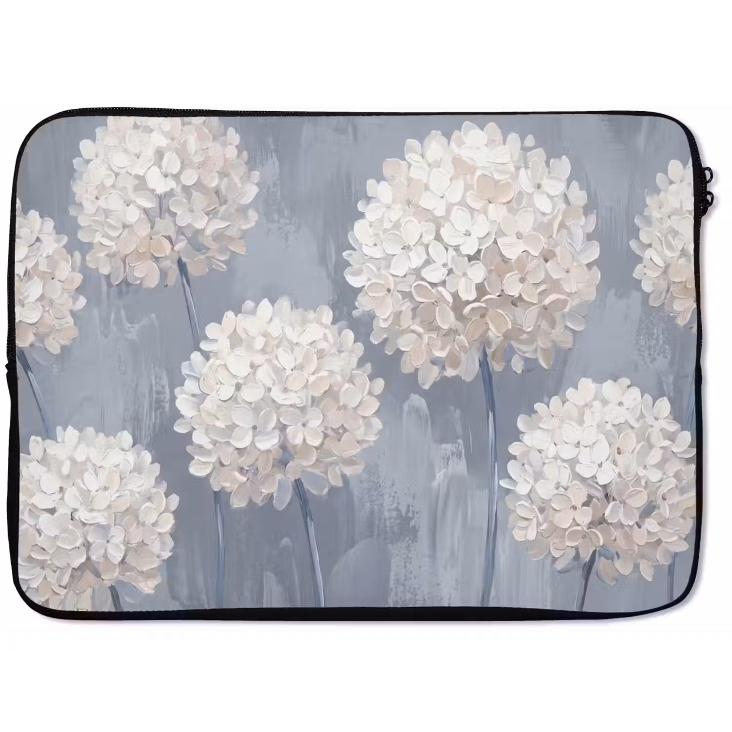 Bloemen - Illustratie - Blauw laptophoes neopreen klein -zkaufland3dotto