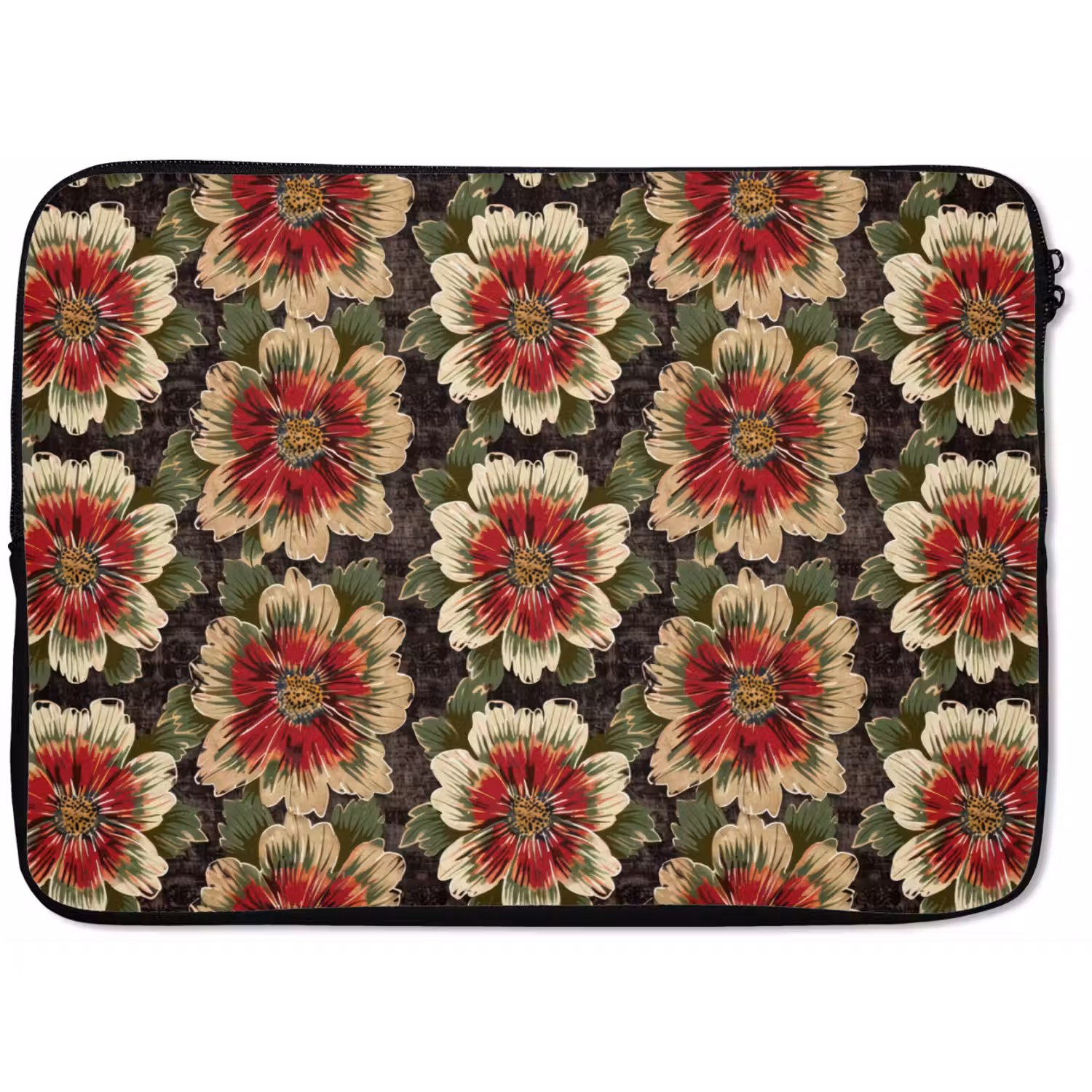Bloemen - Klassiek - Patroon - Rood laptophoes neopreen klein 279 -zkaufland3dotto