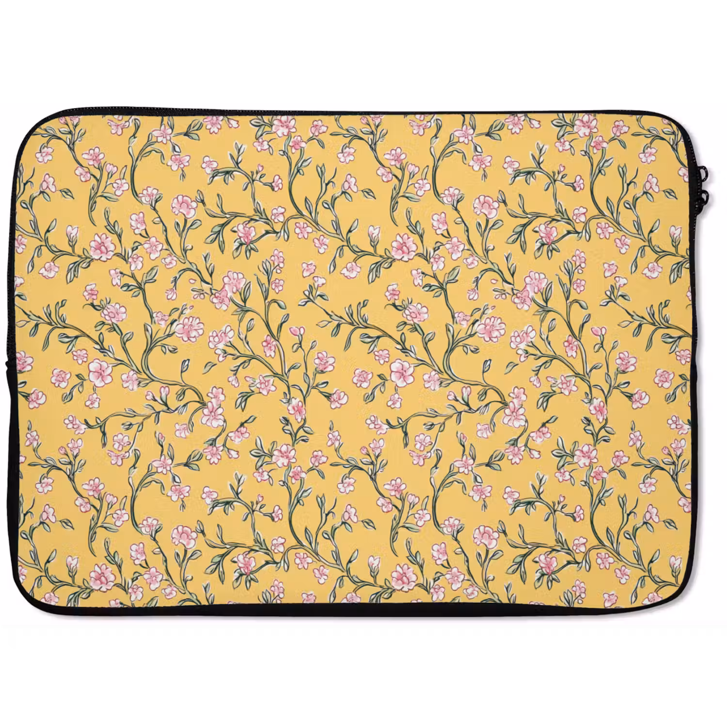 Bloemen - Motief - Geel laptophoes neopreen klein 279 -zkaufland3dotto