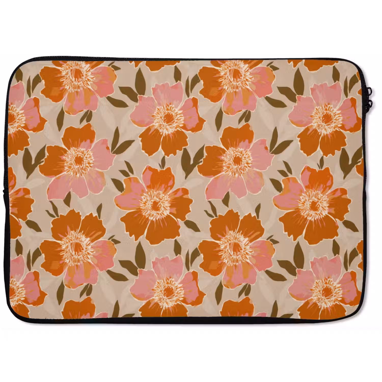 Bloemen - Motief - Retro laptophoes neopreen klein 279 -zkaufland3dotto