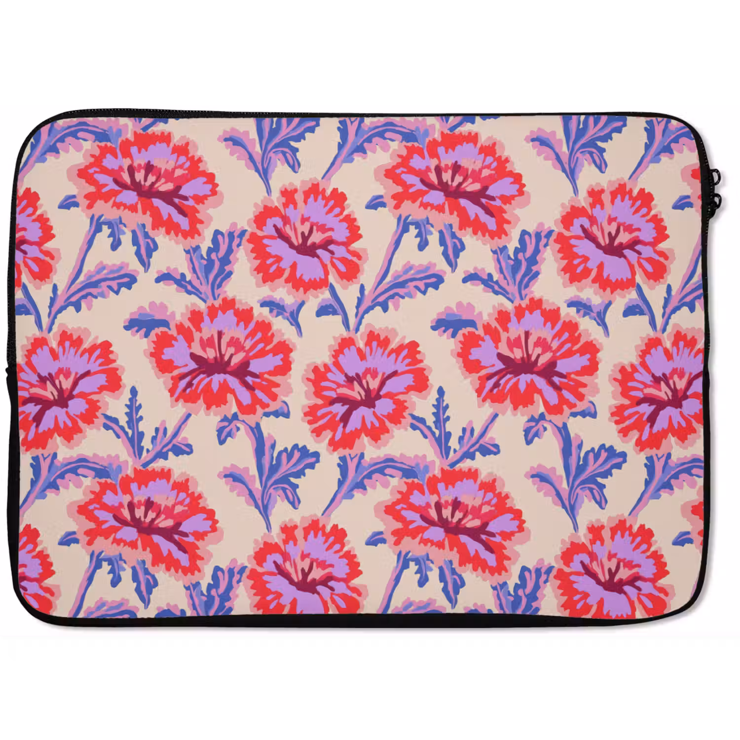 Bloemen - Patroon - Meerkleurig laptophoes neopreen klein 279 -zkaufland3dotto