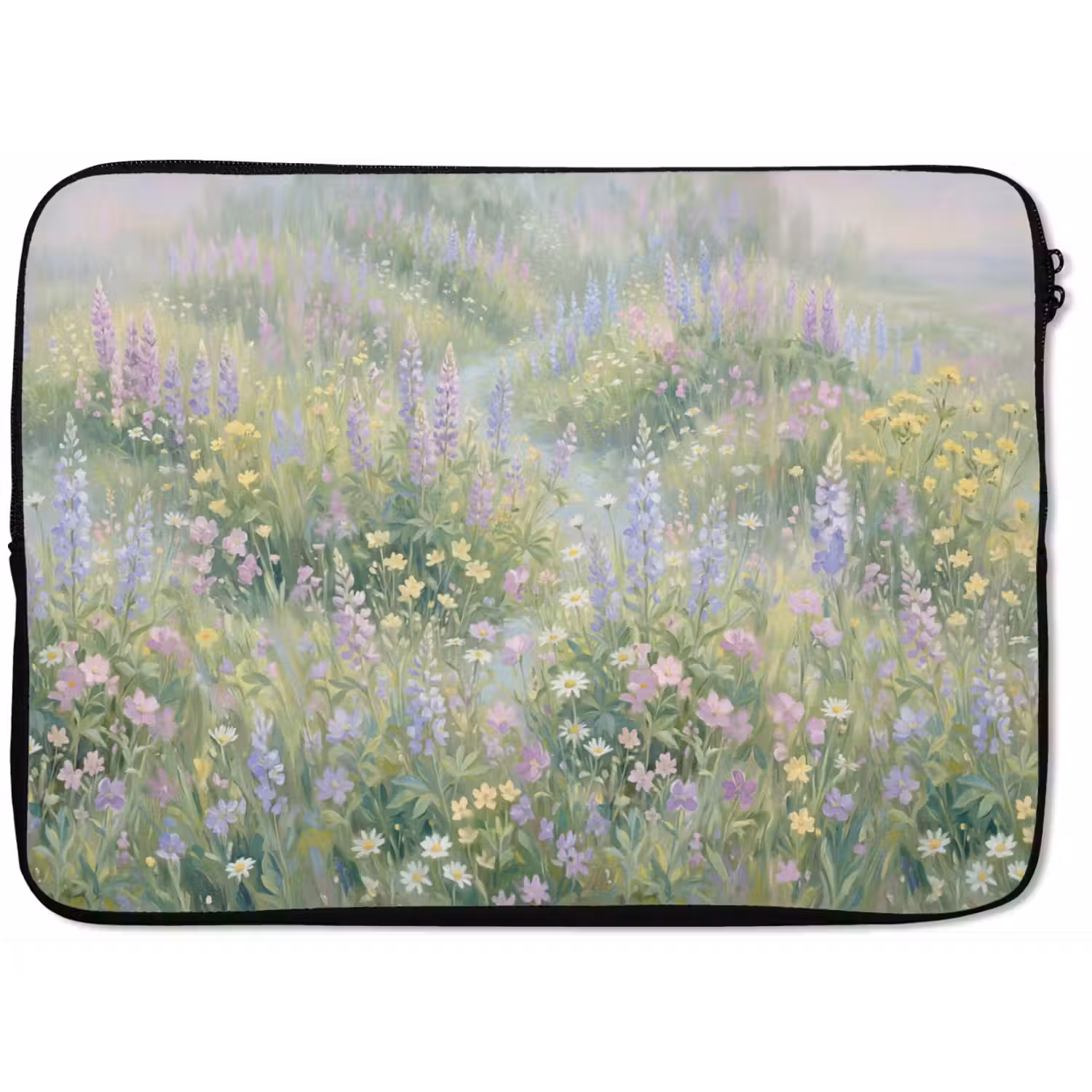 Bloemenveld - Heuvels - Kleurrijk laptophoes neopreen klein -zkaufland3dotto