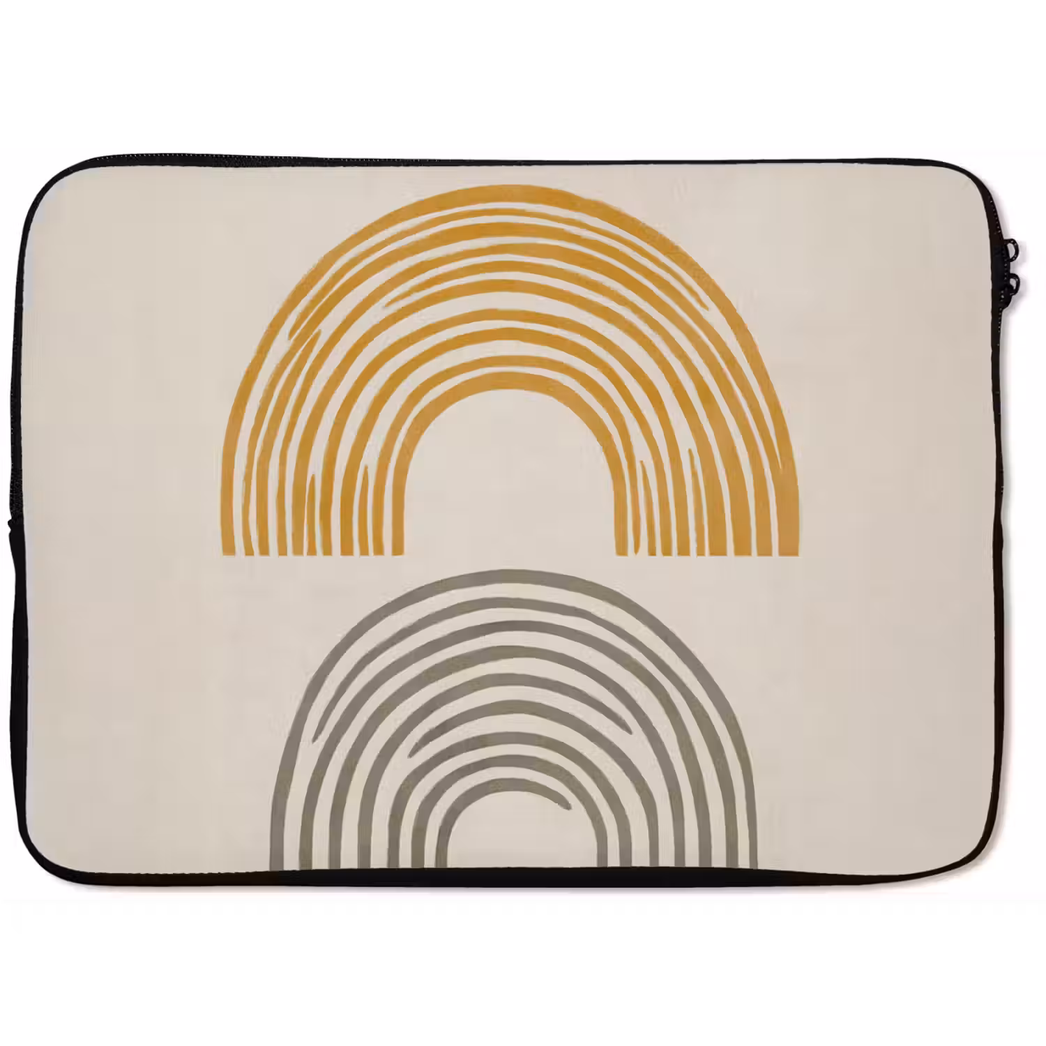 Bogen - Lijnen - Oranje - Minimalistisch laptophoes neopreen klein -zkaufland3dotto
