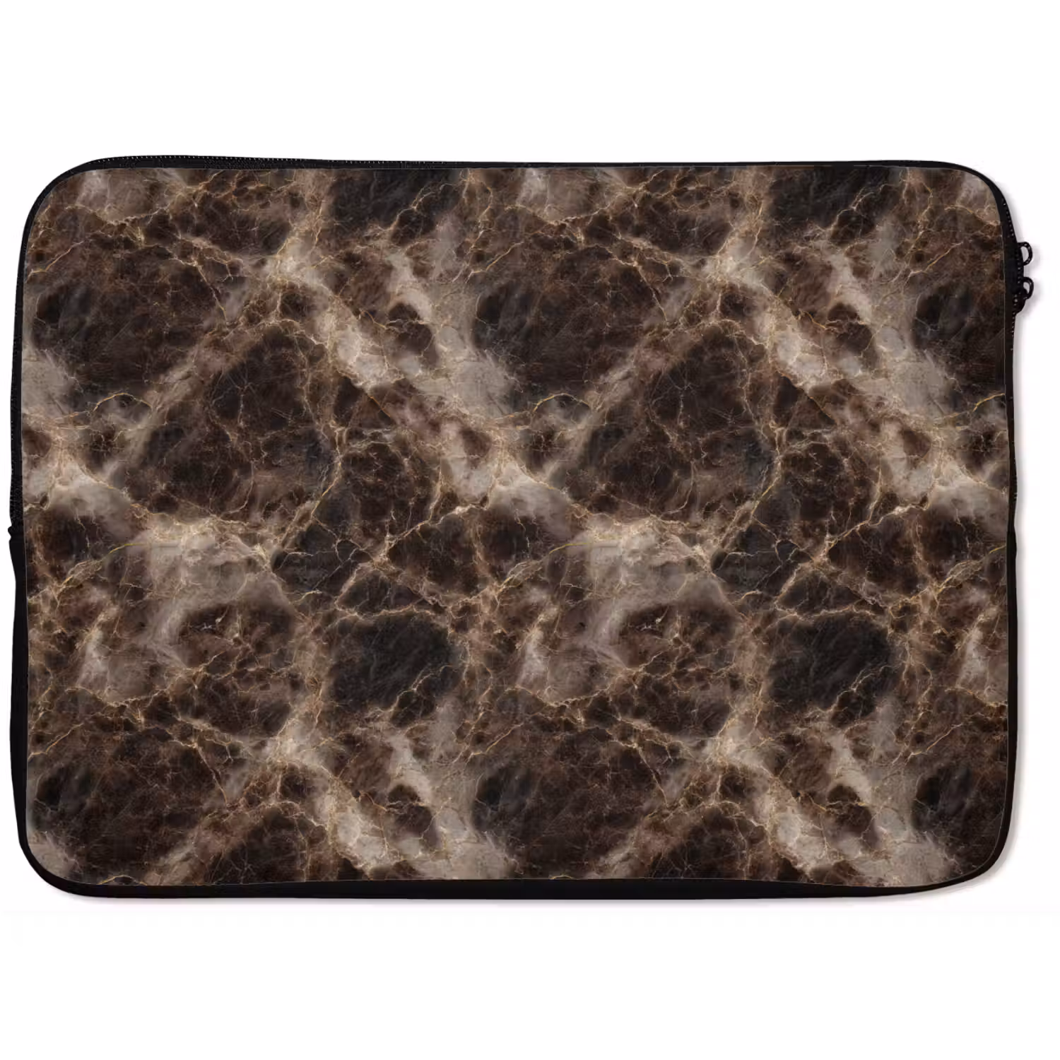 Bruin - Goud - Marmer laptophoes neopreen klein 279 -zkaufland3dotto
