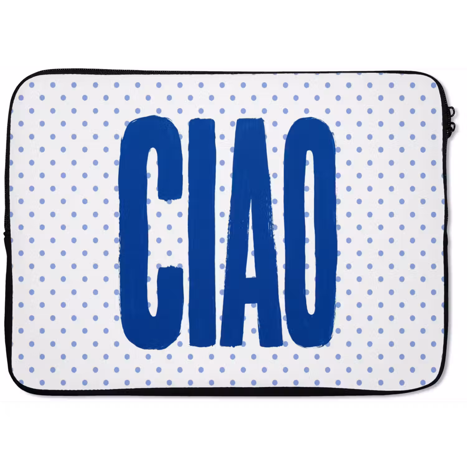 Ciao - Blauw - Stippen laptophoes neopreen klein -zkaufland3dotto