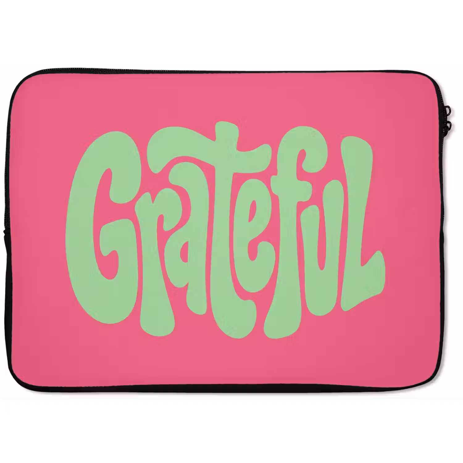 Grateful - Groen - Grafisch - Vloeiend laptophoes neopreen klein -zkaufland3dotto