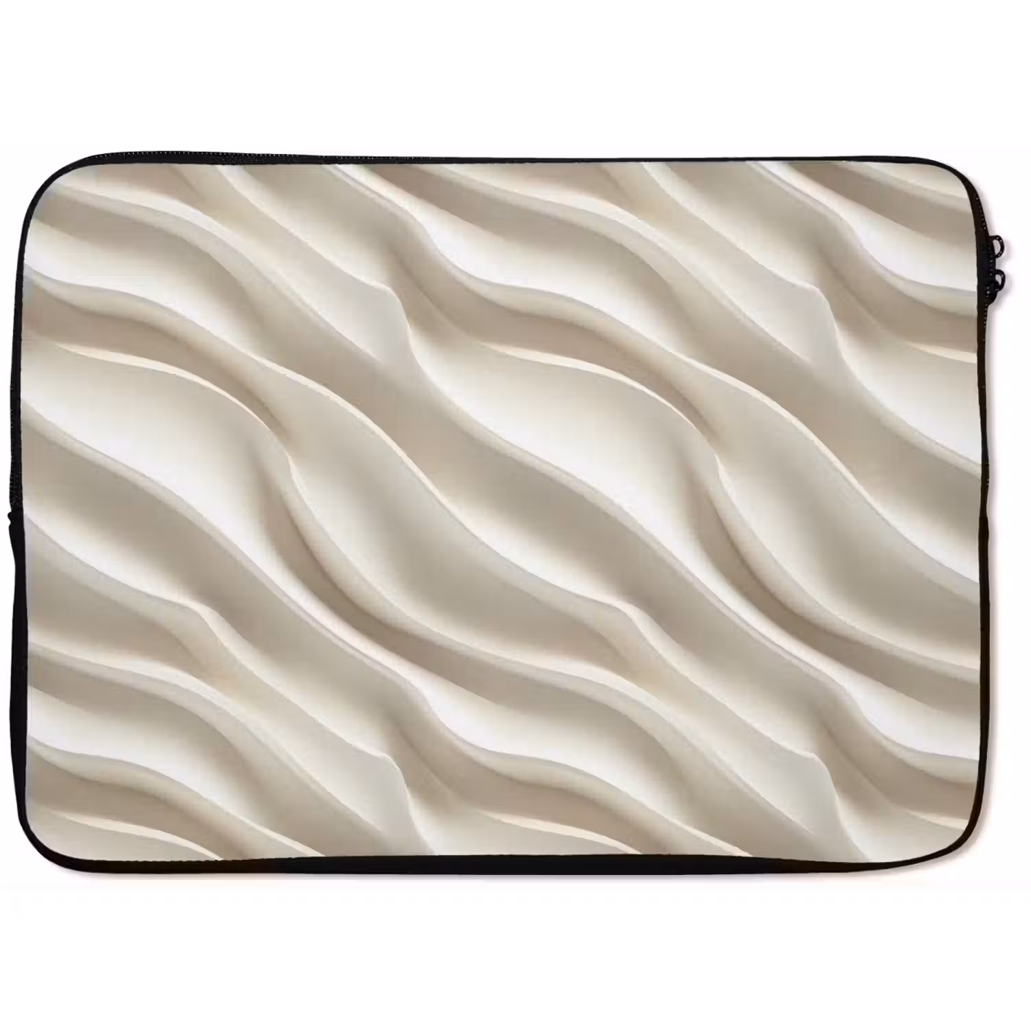 Diagonaal - Golven - Crème laptophoes neopreen klein 279 -zkaufland3dotto