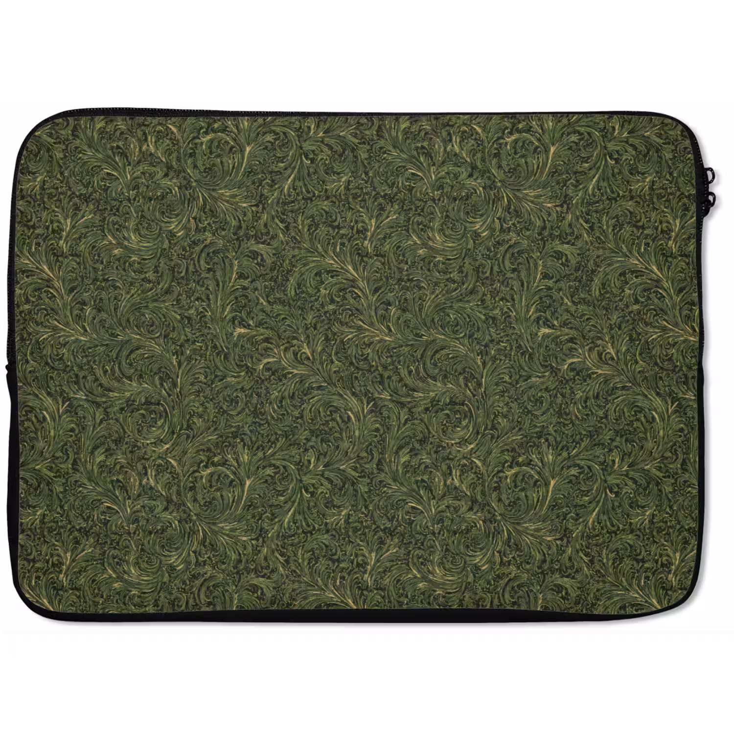 Donker - Groen - Krullend - Botanisch laptophoes neopreen klein 279 -zkaufland3dotto