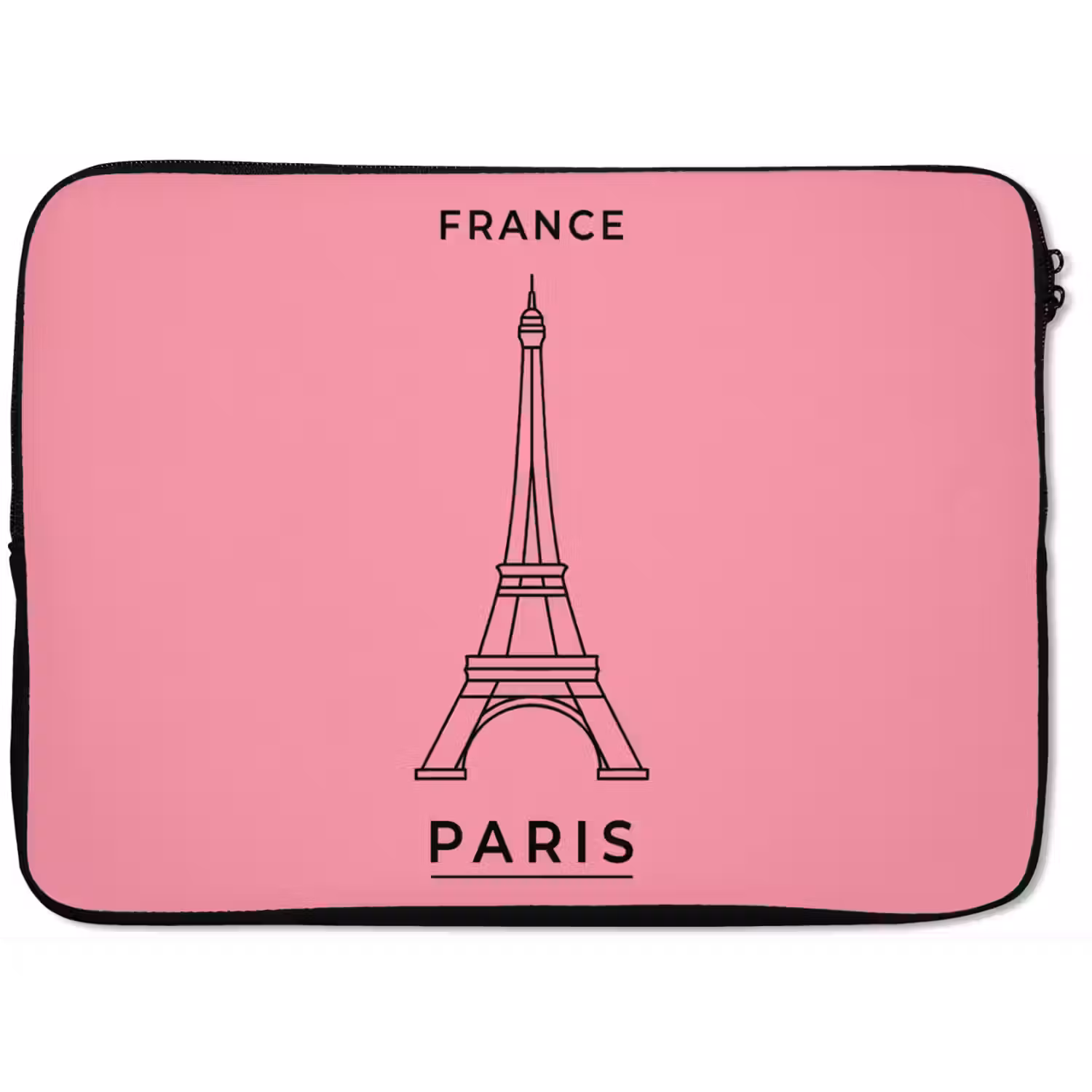 Eiffeltoren - Parijs - Architectuur - Minimalistisch - Roze laptophoes neopreen klein -zkaufland3dotto