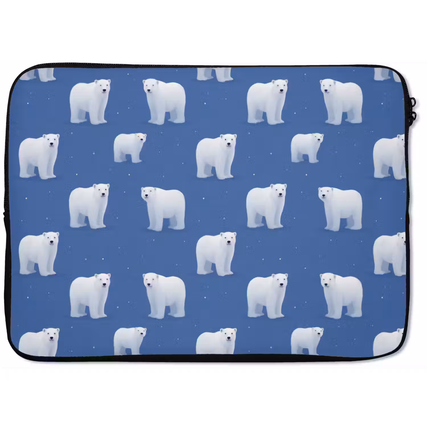 IJsbeer - Patroon - Blauw laptophoes neopreen klein 279 -zkaufland3dotto