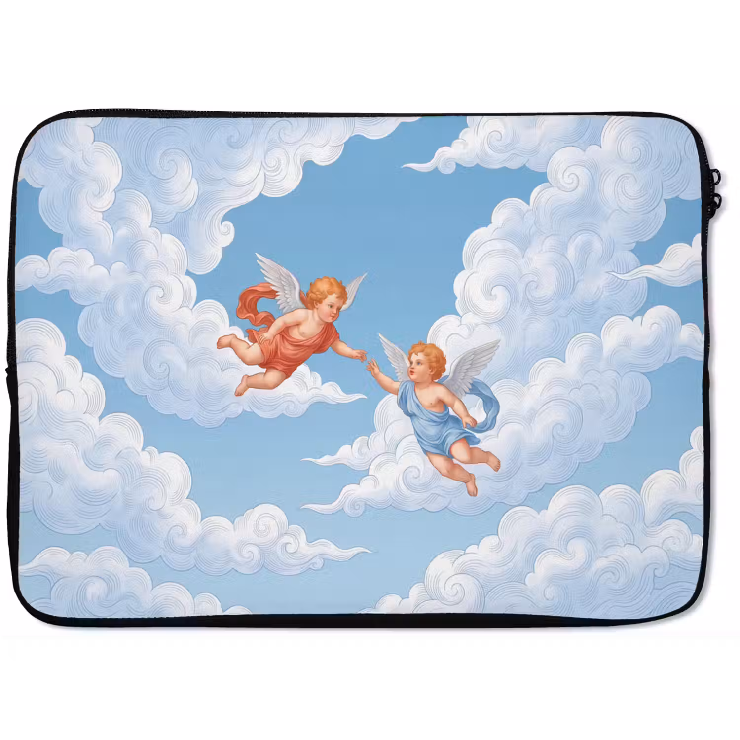 Engel - Vliegend - Klassiek - Blauw laptophoes neopreen klein -zkaufland3dotto