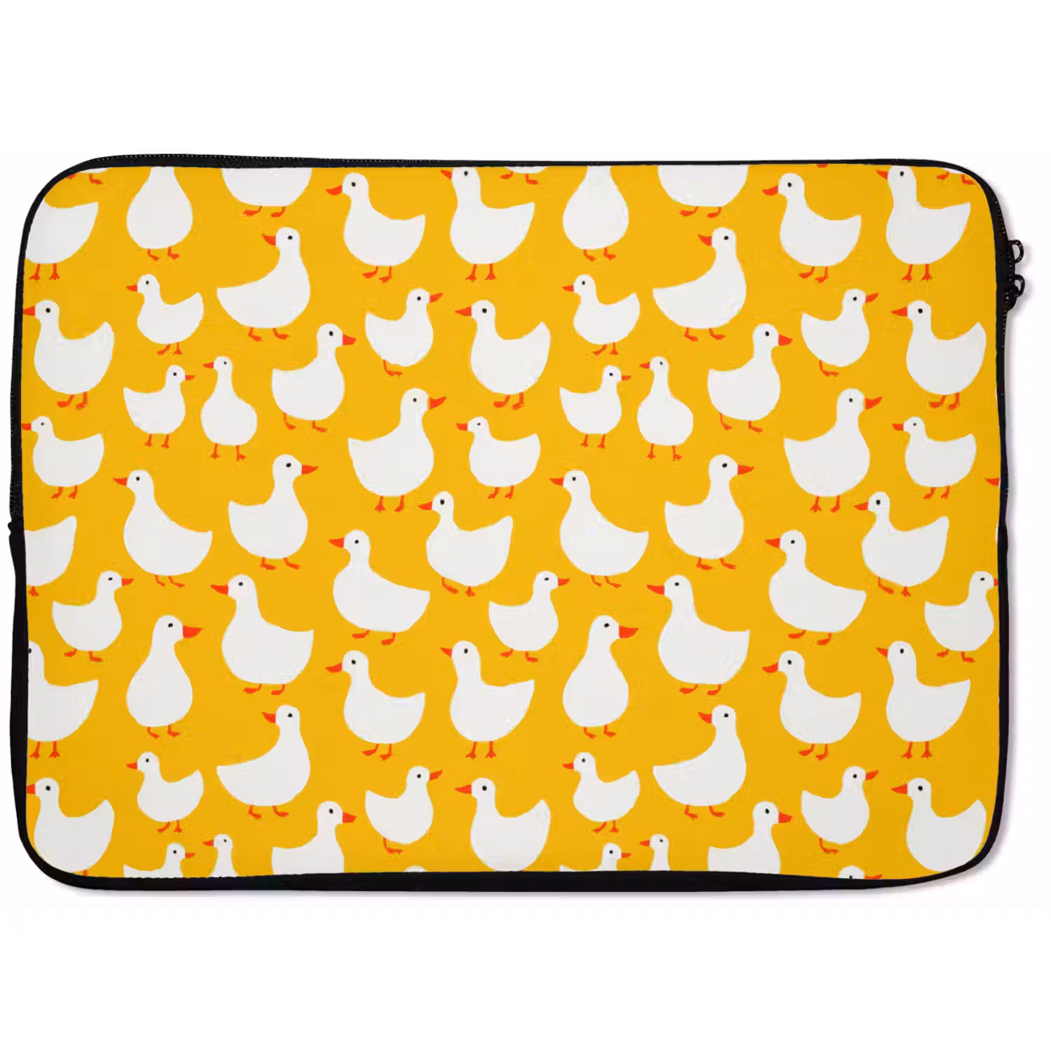 Eendjes - Patroon - Geel laptophoes neopreen klein 279 -zkaufland3dotto
