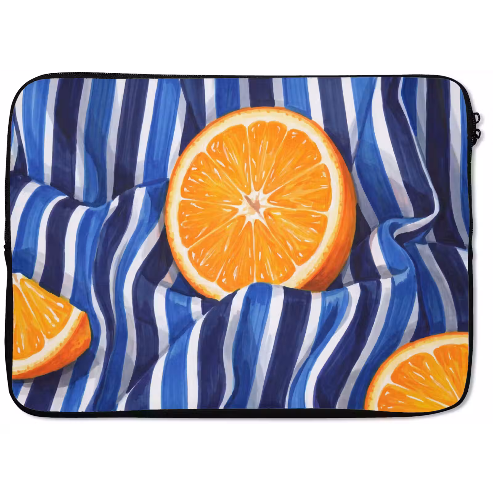 Laptop hülle - Essen – Obst – Orange - Eten - Fruit - Oranje laptophoes neopreen klein