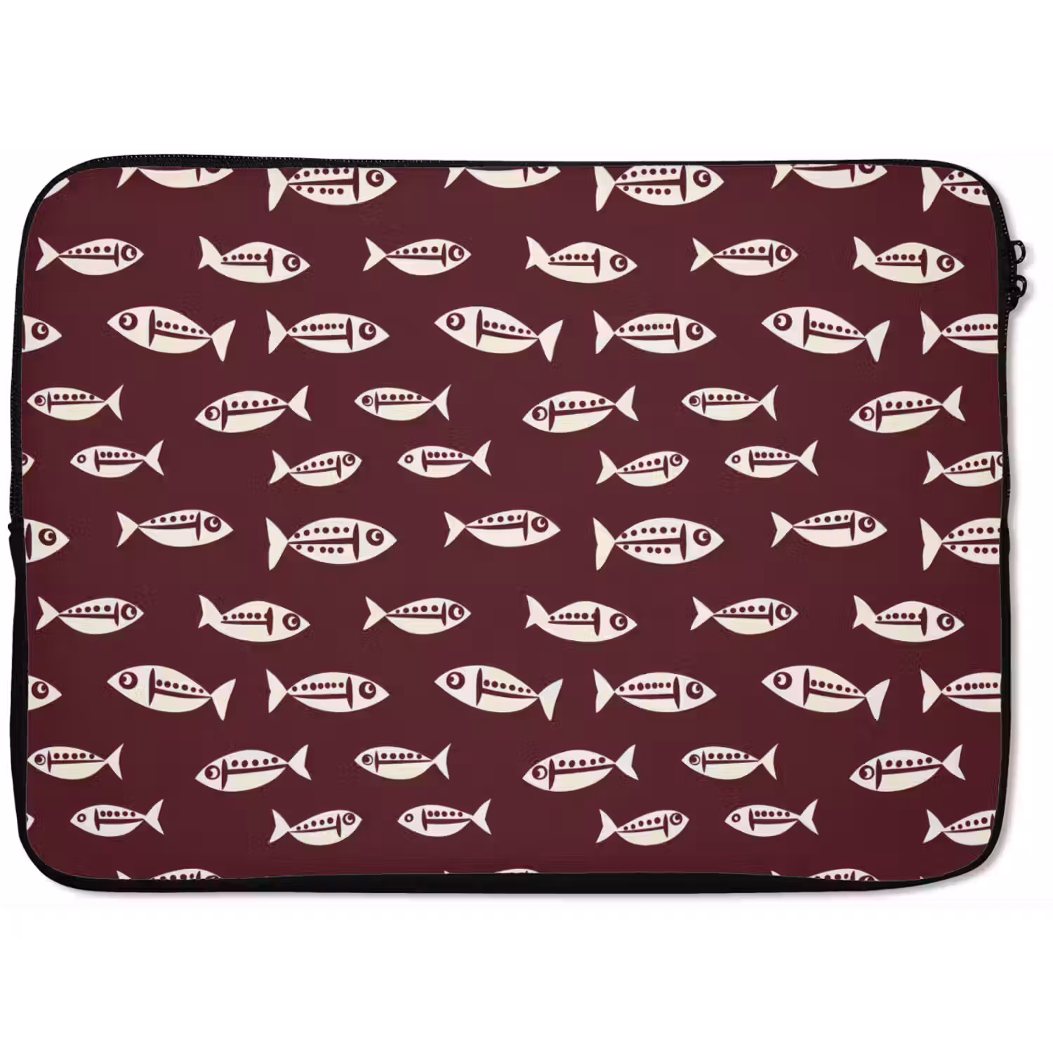 Vissen - Grafisch - Patroon - Donker laptophoes neopreen klein 279 -zkaufland3dotto