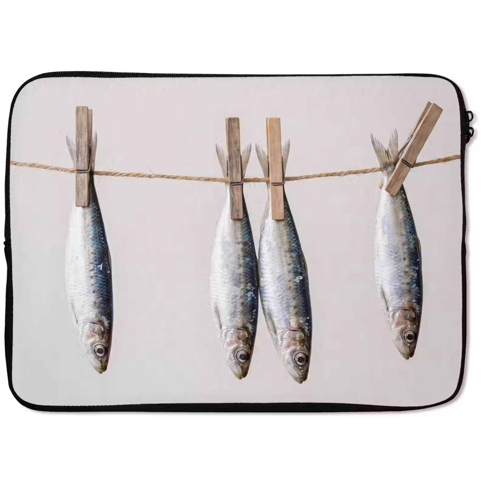 Laptop hülle - Fisch – Hängend – Essen - Vis - Hangend - Eten laptophoes neopreen klein
