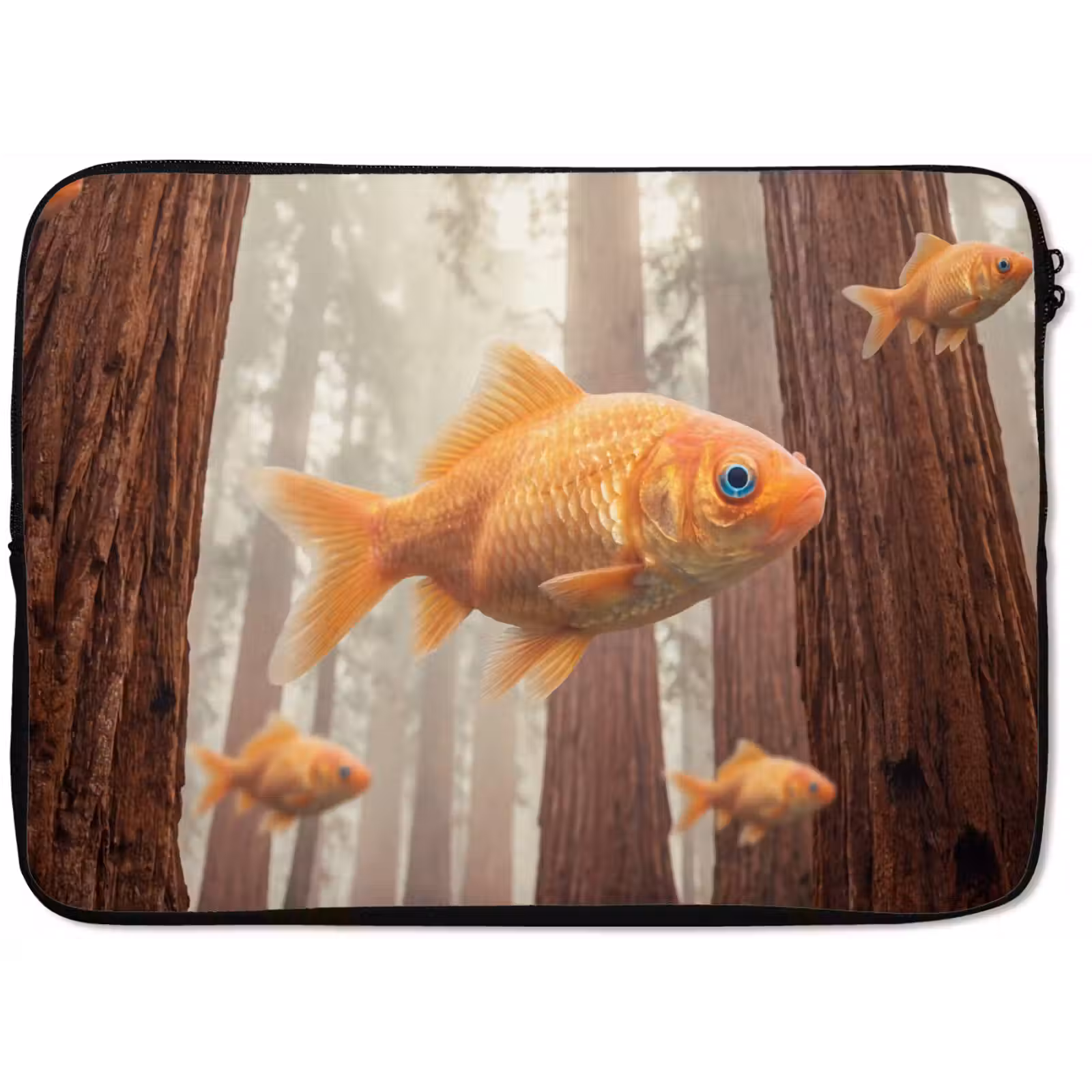 Laptop hülle - Fisch – Wald – Fantasie - Vis - Bos - Fantasie laptophoes neopreen klein