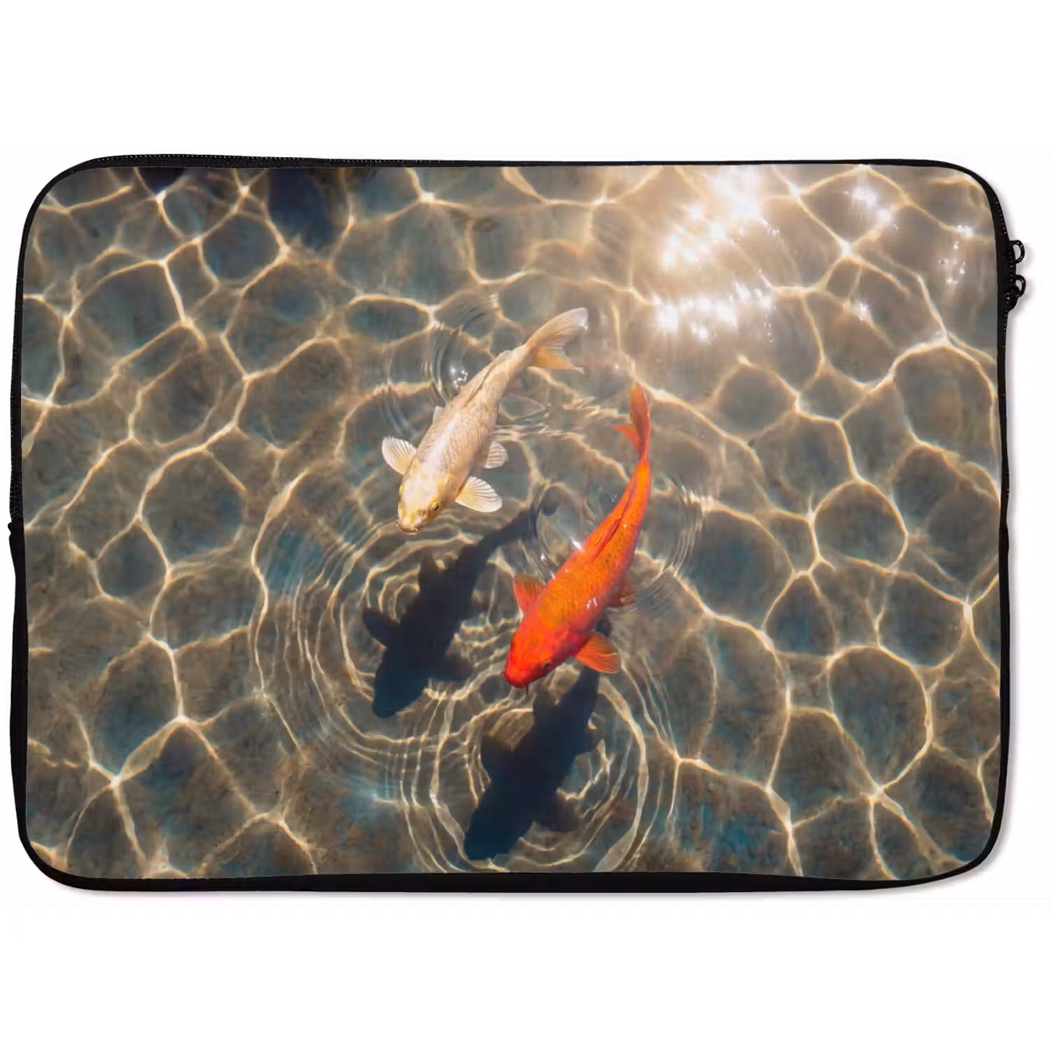Vis - Water - Dieren - Oranje - Goud laptophoes neopreen klein -zkaufland3dotto