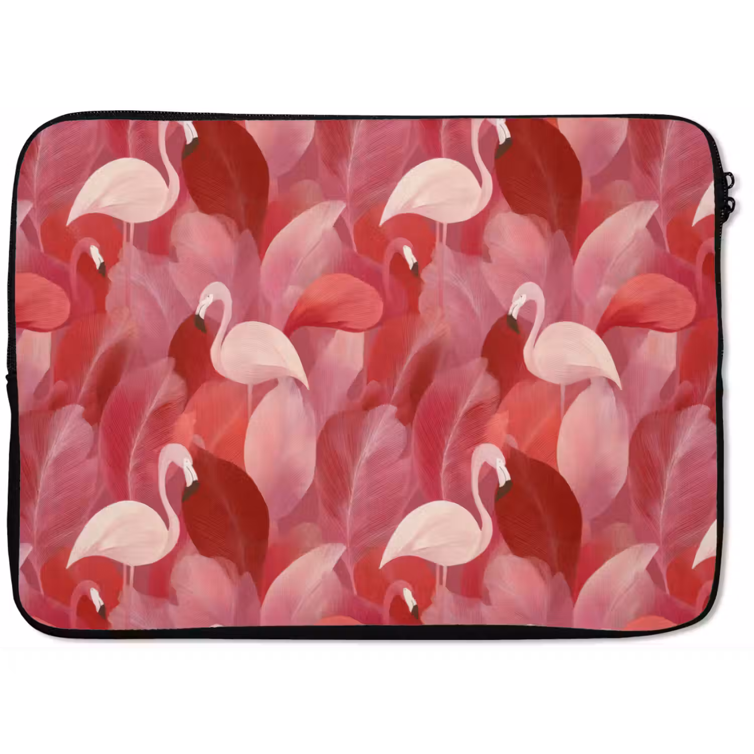 Flamingo - Botanisch - Elegant - Roze - Rood laptophoes neopreen klein 279 -zkaufland3dotto