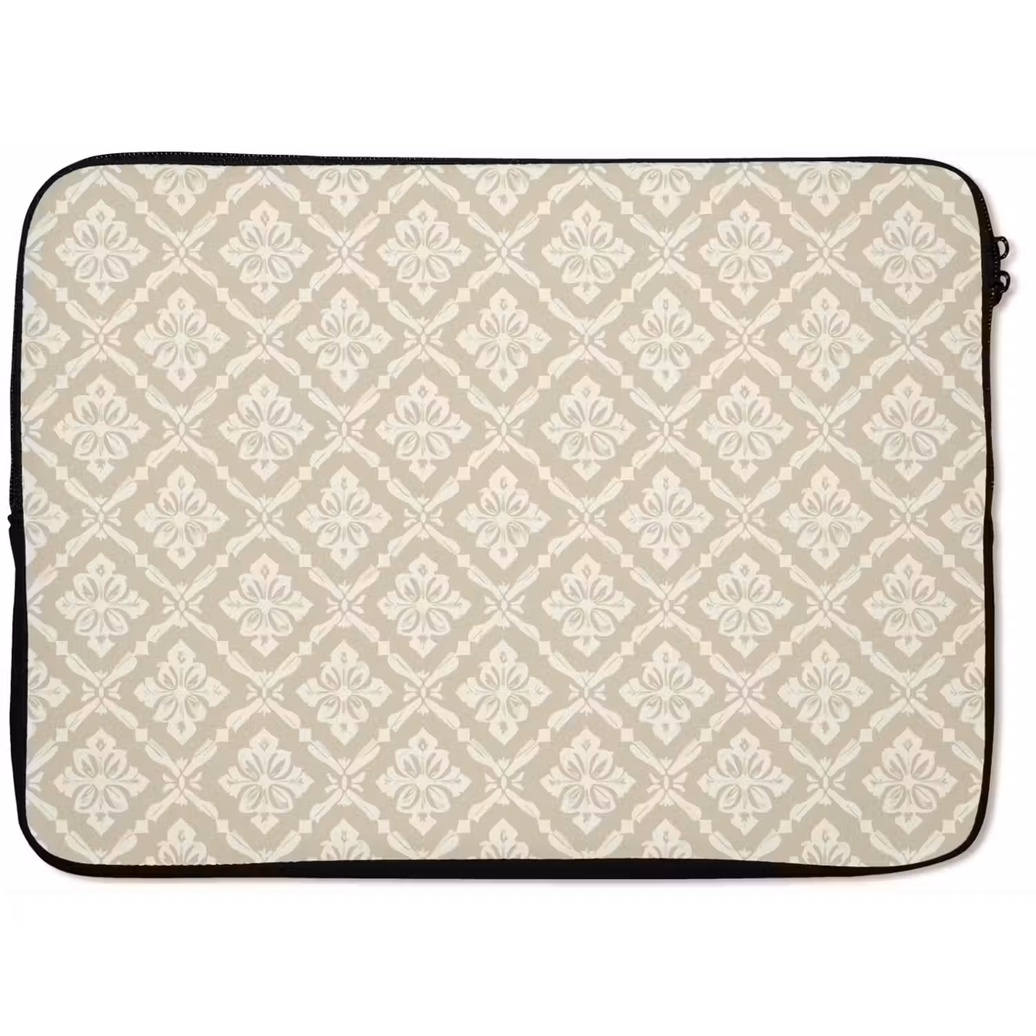Floraal - Ornament - Beige laptophoes neopreen klein 279 -zkaufland3dotto