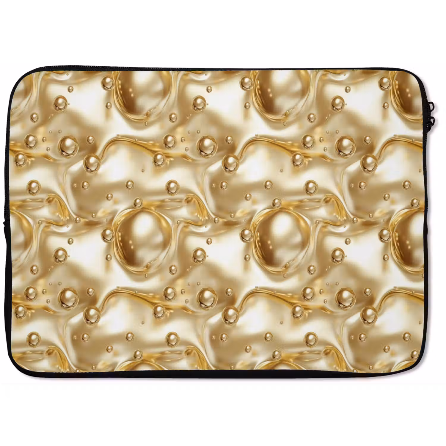 Vloeibaar - Druppels - Goud laptophoes neopreen klein 279 -zkaufland3dotto