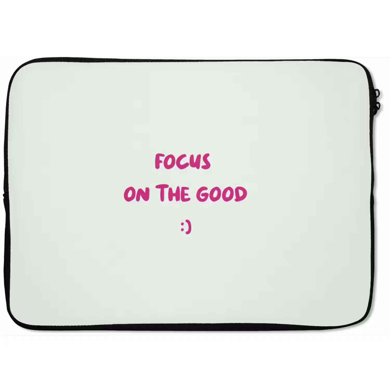 Focus - Beige - Roze - Smiley laptophoes neopreen klein -zkaufland3dotto