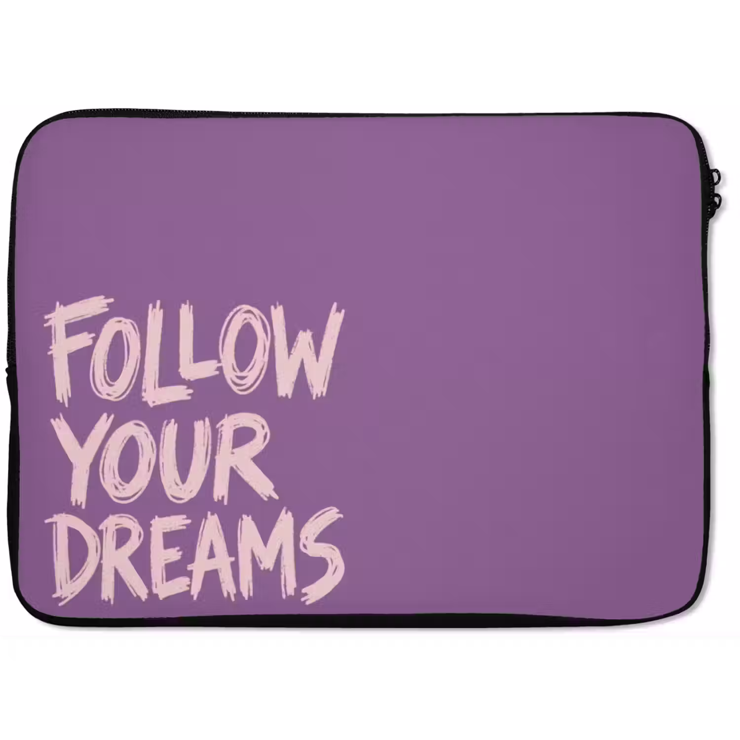 Follow your dreams - Paars - Penseeltextuur laptophoes neopreen klein -zkaufland3dotto