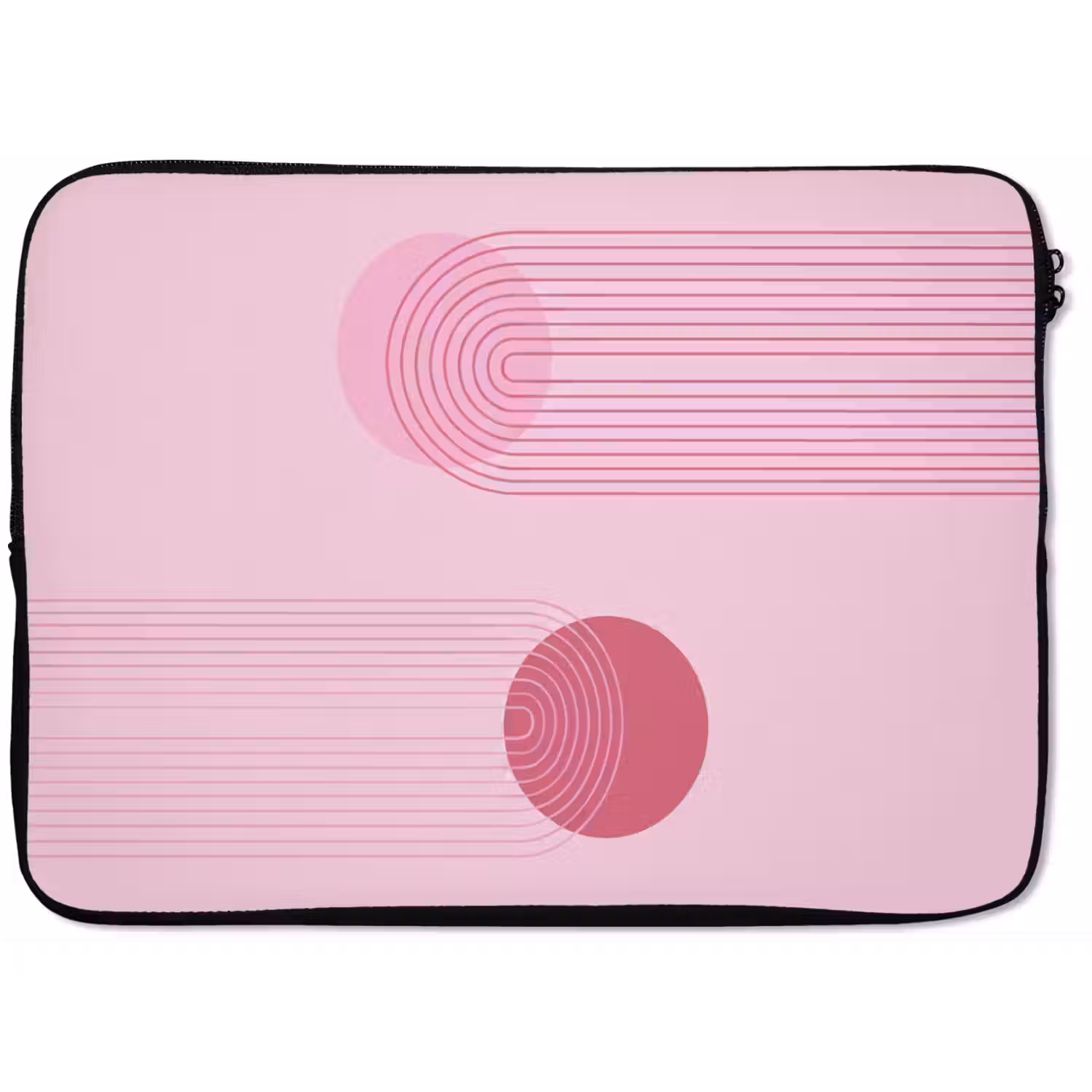 Vormen - Lijnen - Minimalistisch - Roze laptophoes neopreen klein -zkaufland3dotto