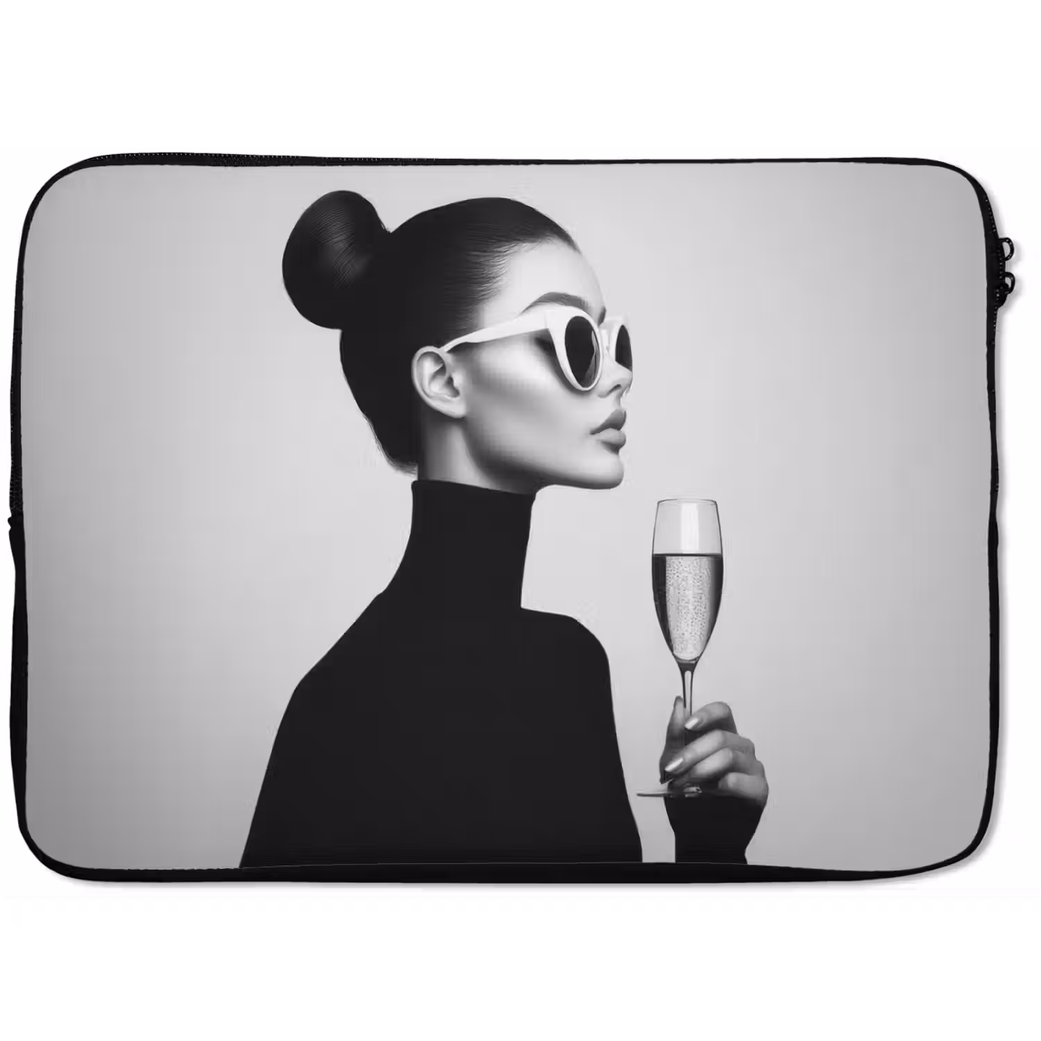 Vrouw - Champagne - Modern laptophoes neopreen klein -zkaufland3dotto