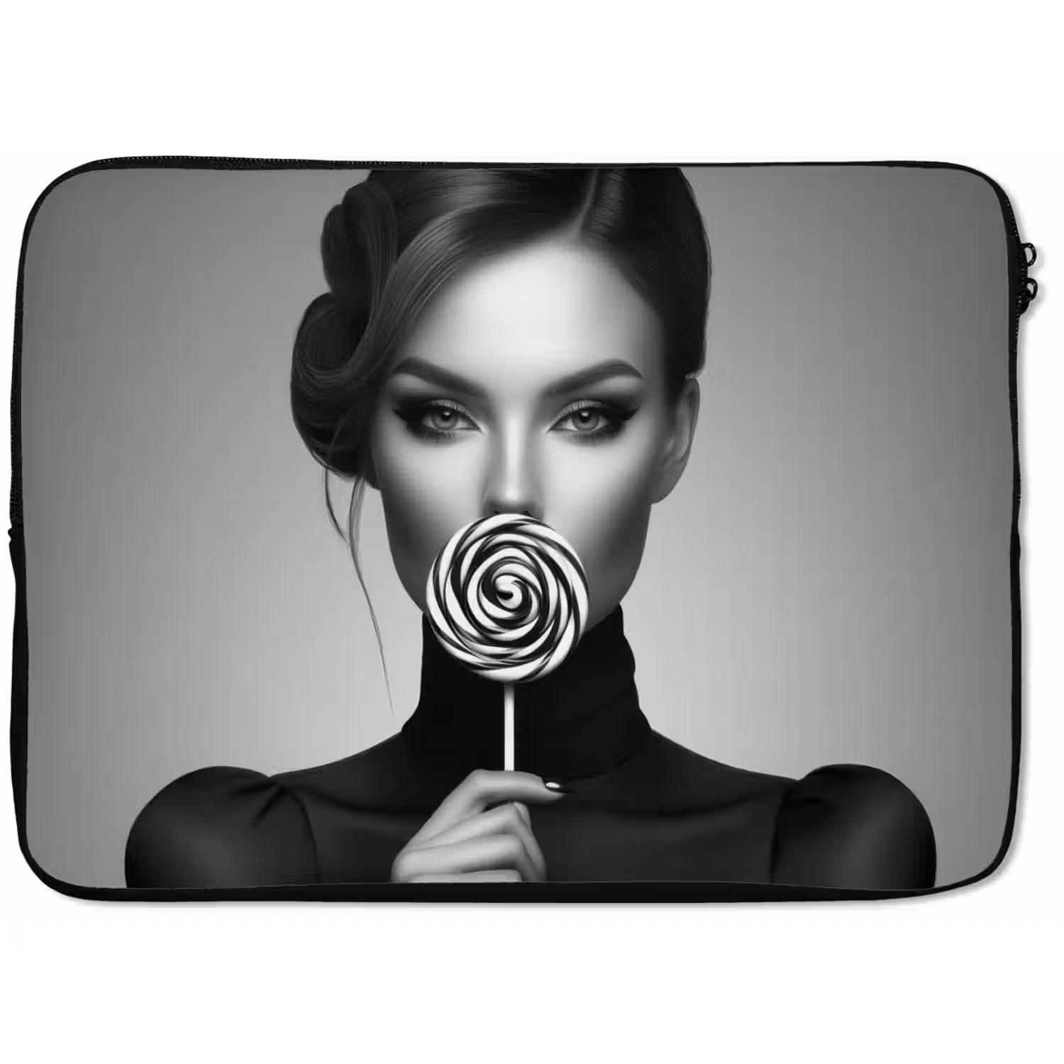 Vrouw - Lolly - Zwart laptophoes neopreen klein -zkaufland3dotto