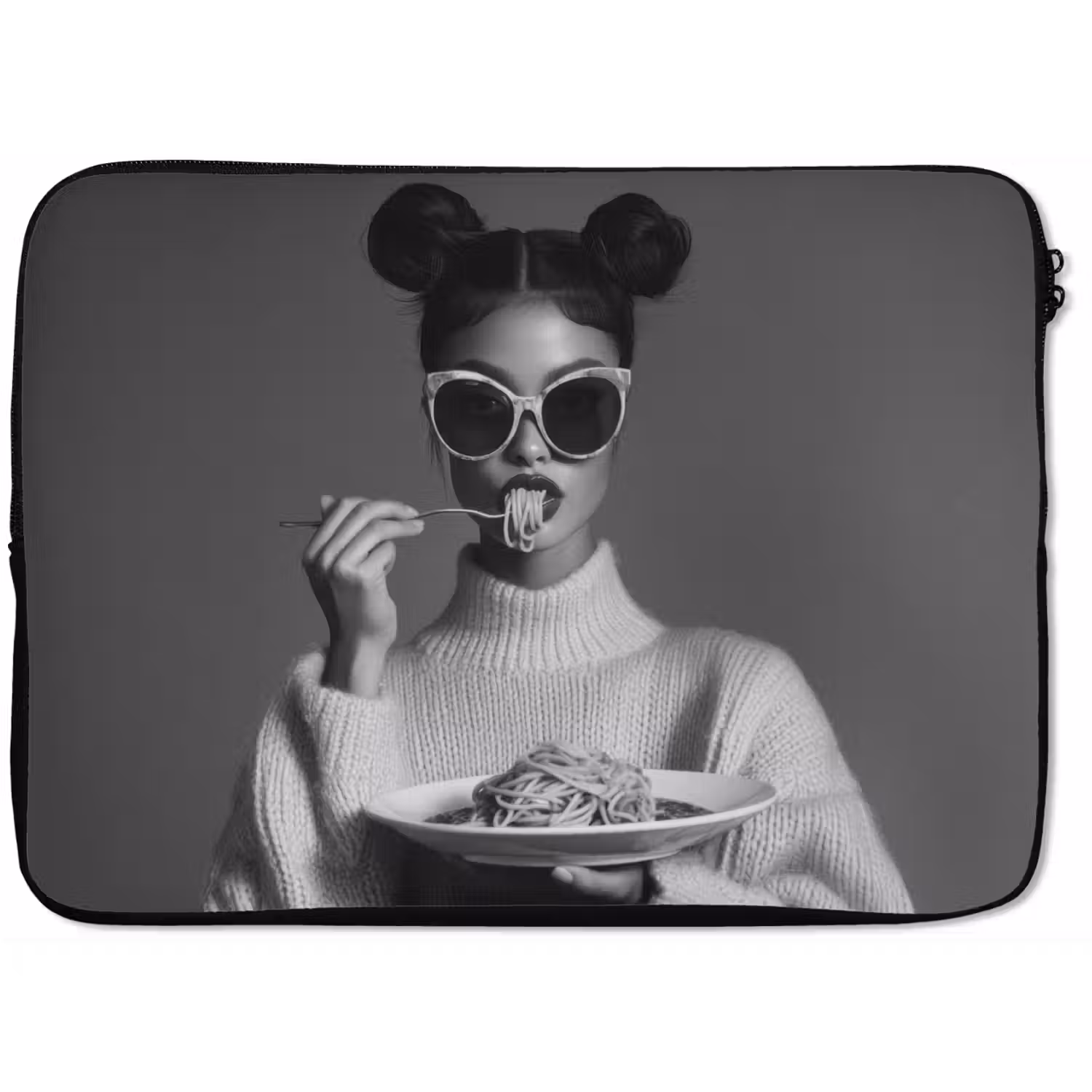 Vrouw - Pasta - Zonnebril laptophoes neopreen klein -zkaufland3dotto