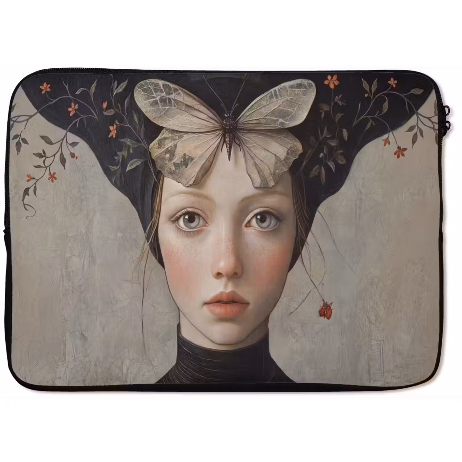 Woman - Butterfly - Art - Classic - Muted laptophoes neopreen klein -zkaufland3dotto