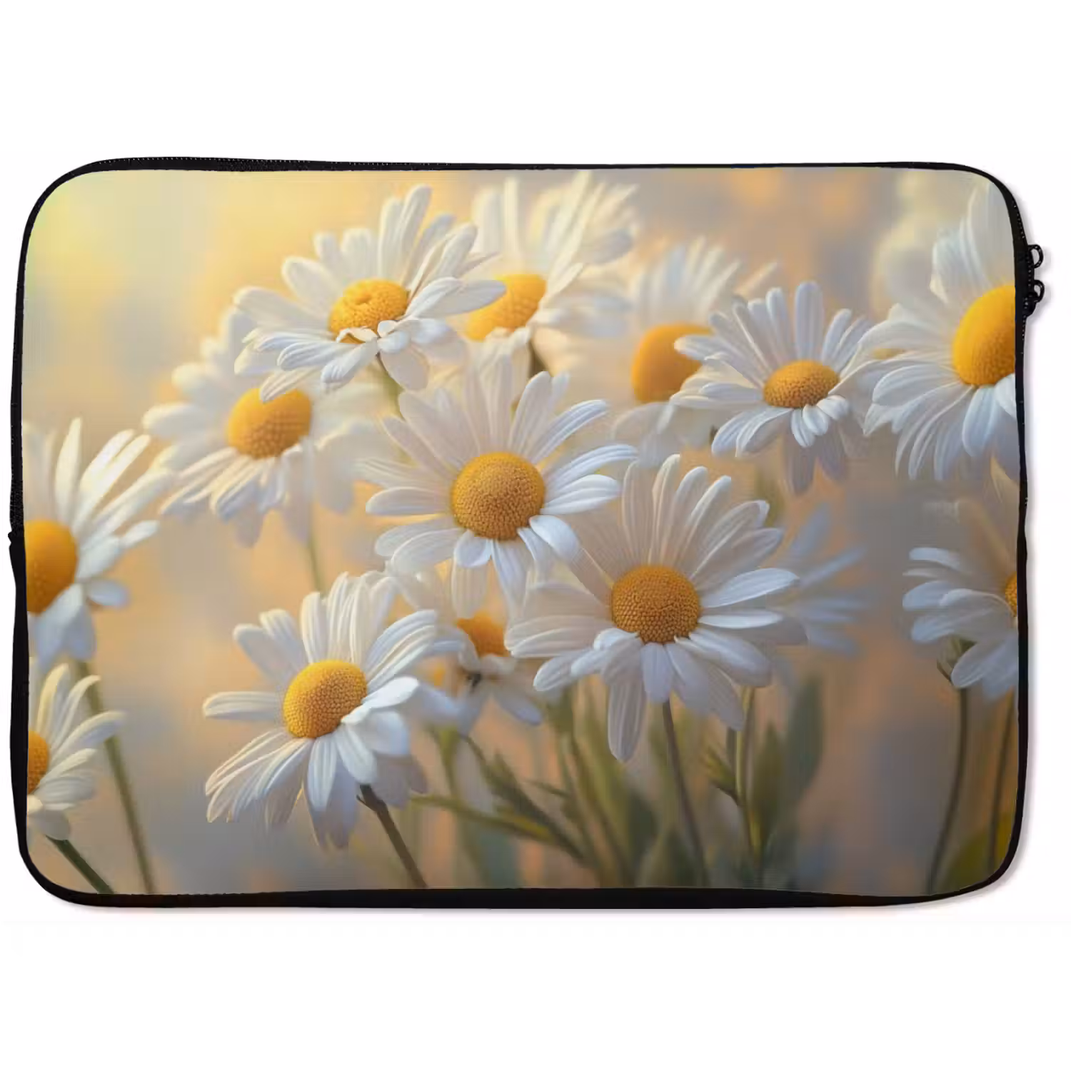 Madeliefjes - Wit - Zonlicht laptophoes neopreen klein -zkaufland3dotto