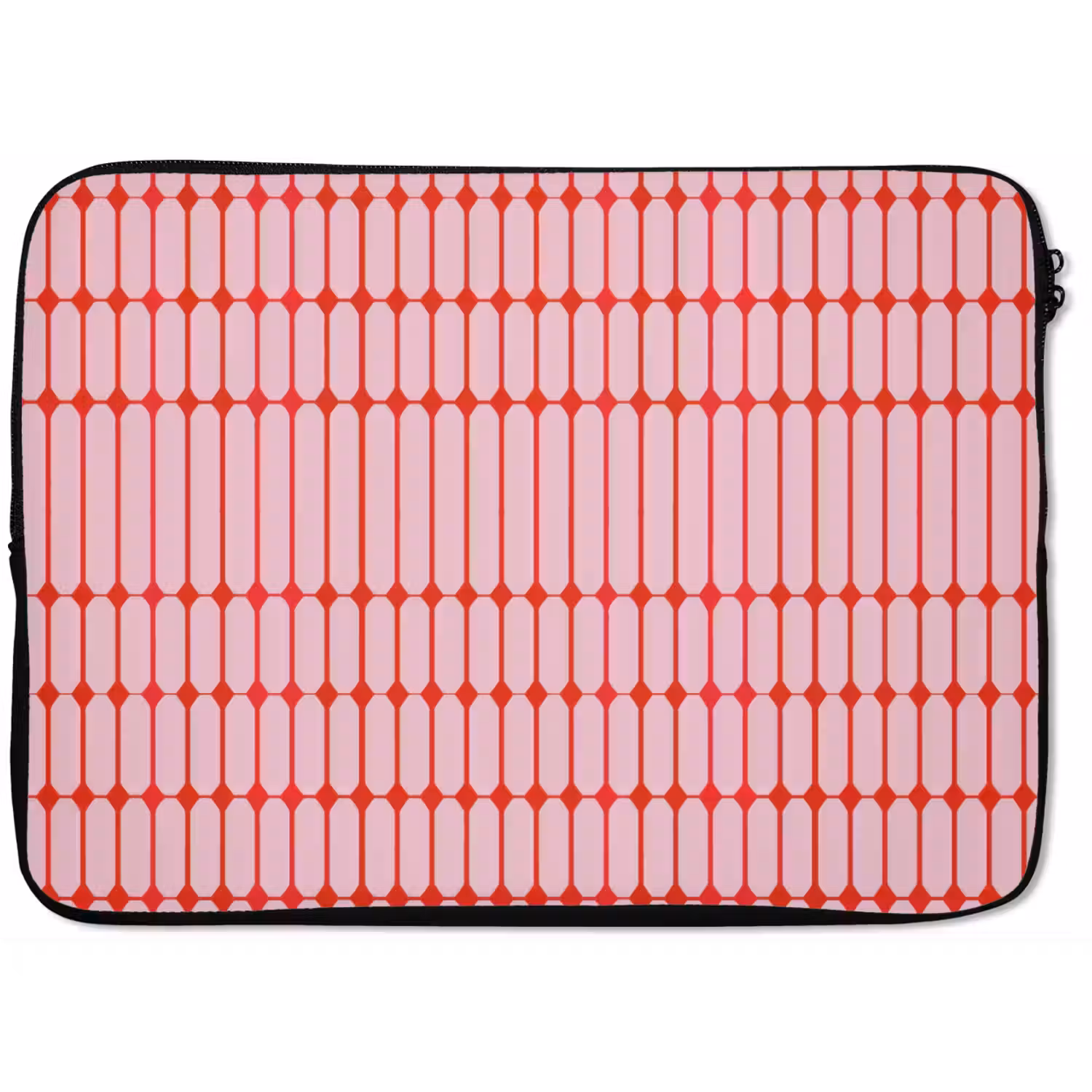 Geometrisch - Minimalistisch - Rood - Roze laptophoes neopreen klein 279 -zkaufland3dotto