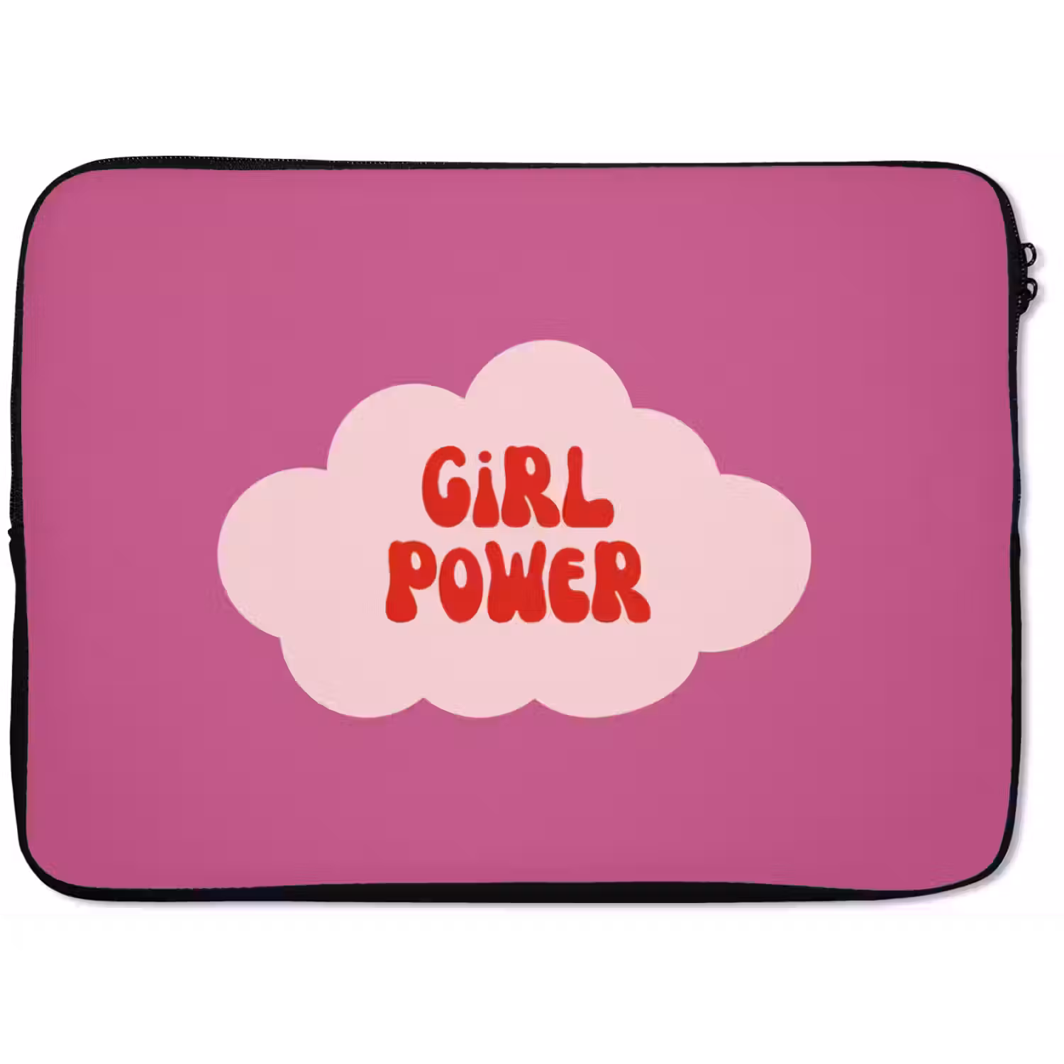 Girl power - Wolk - Roze laptophoes neopreen klein -zkaufland3dotto