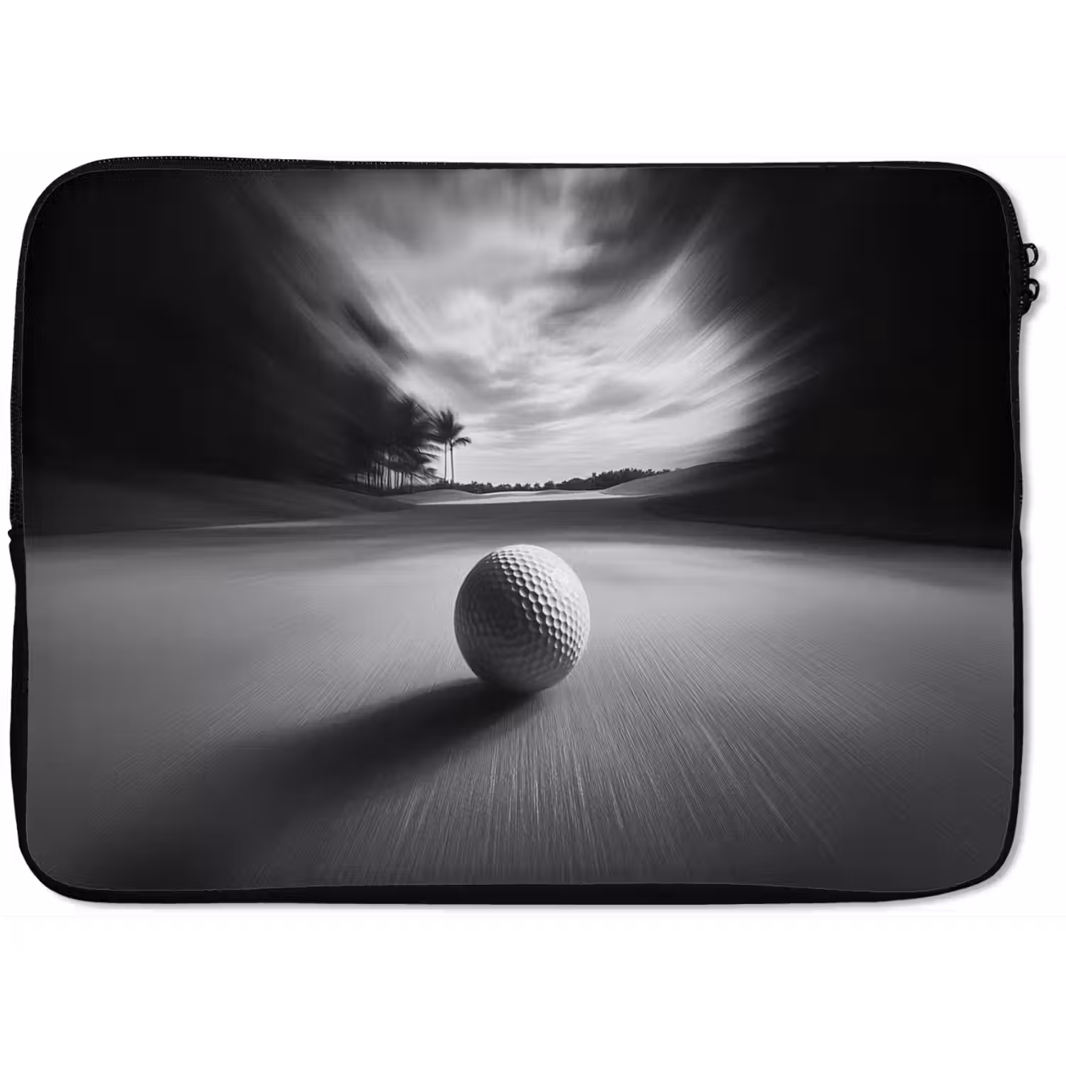 Golfbal - Wazig - Zwart laptophoes neopreen klein -zkaufland3dotto