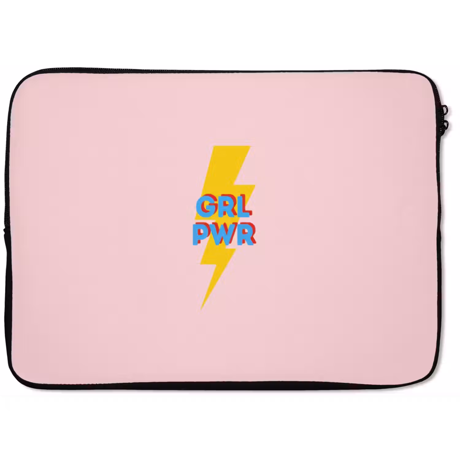 Grl pwr - Bliksem - Roze laptophoes neopreen klein -zkaufland3dotto