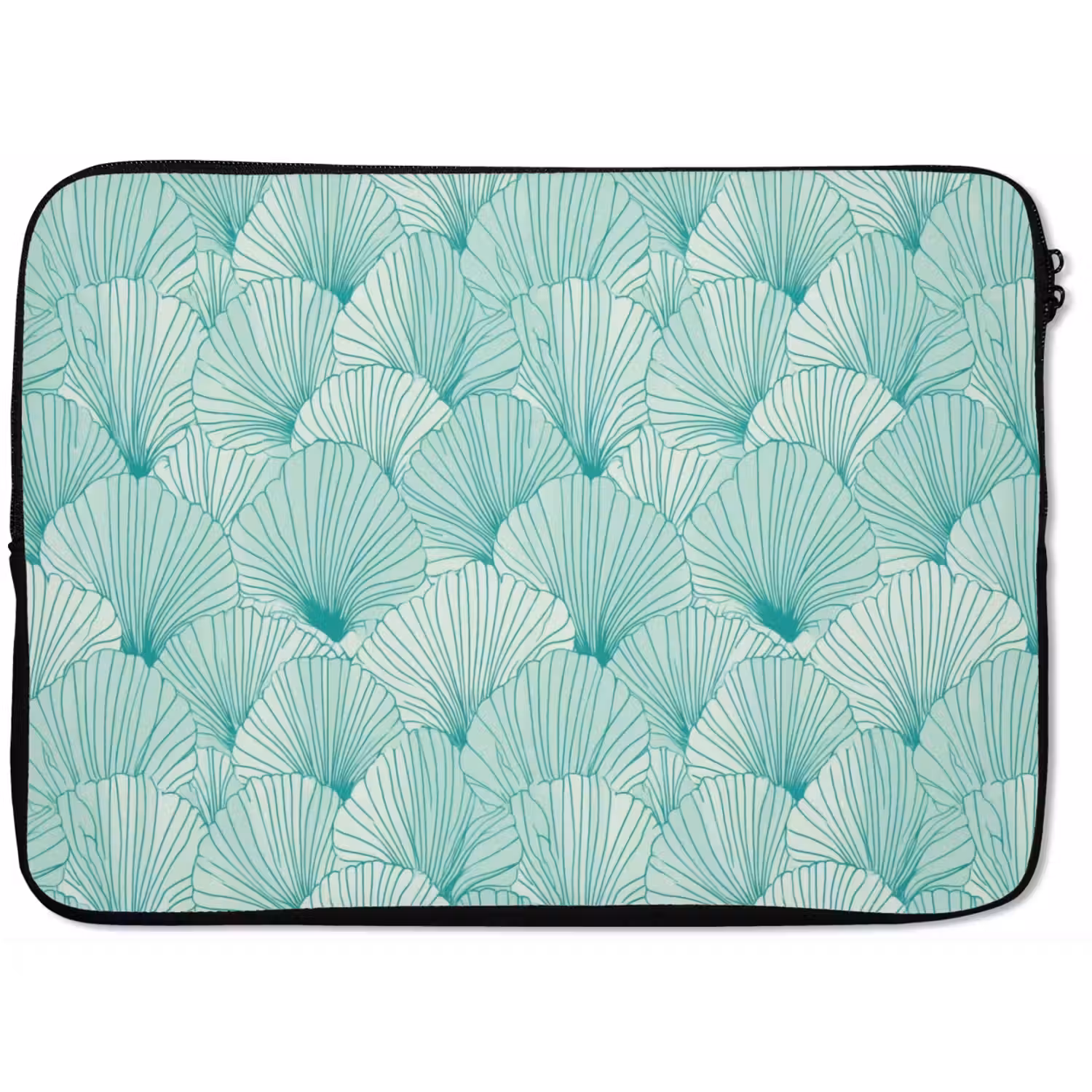 Groen - Wit - Ginko - Getekend - Textuur laptophoes neopreen klein 279 -zkaufland3dotto